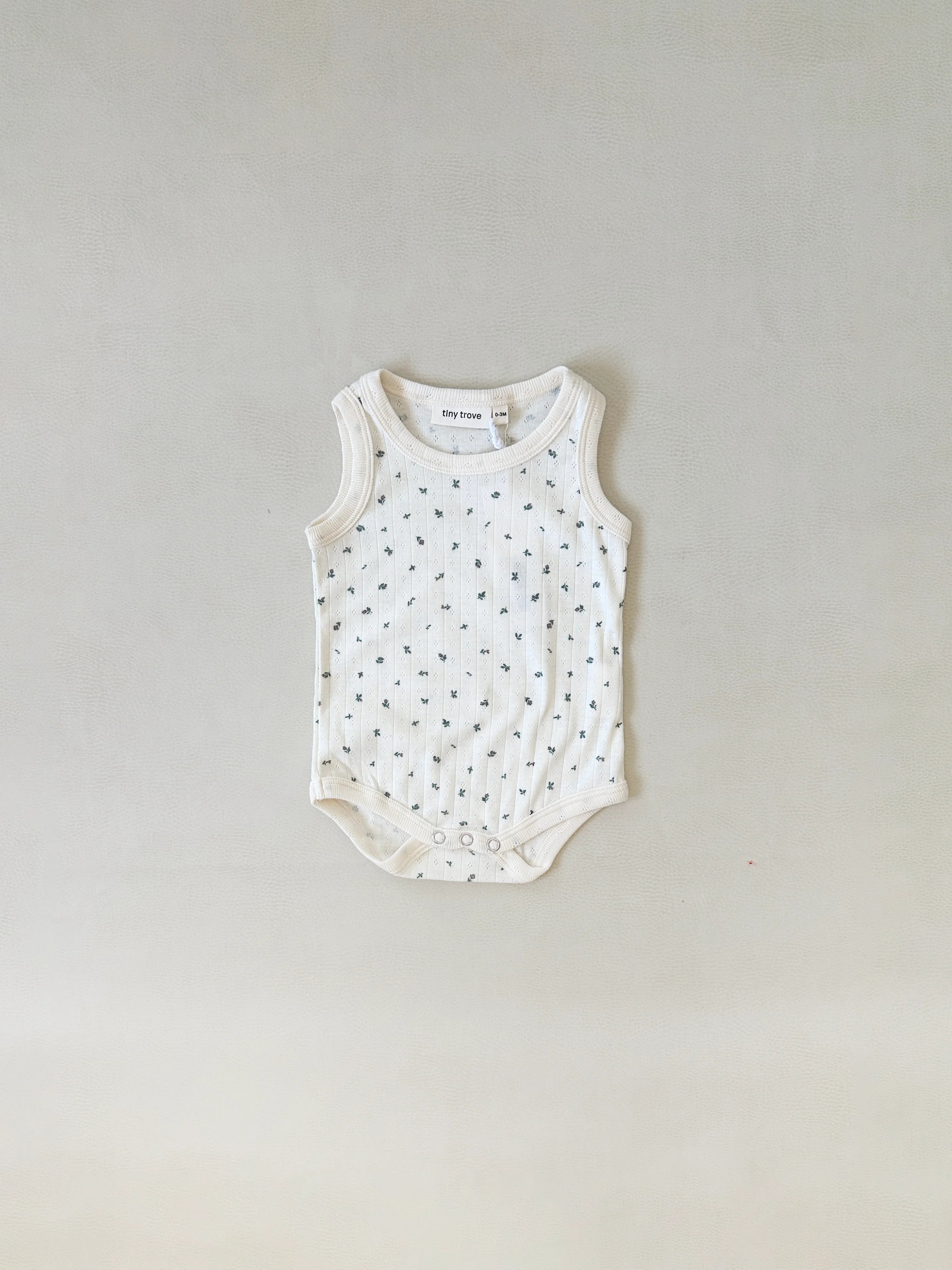 Tiny Trove - Luca Rib Pointelle Bodysuit Floral