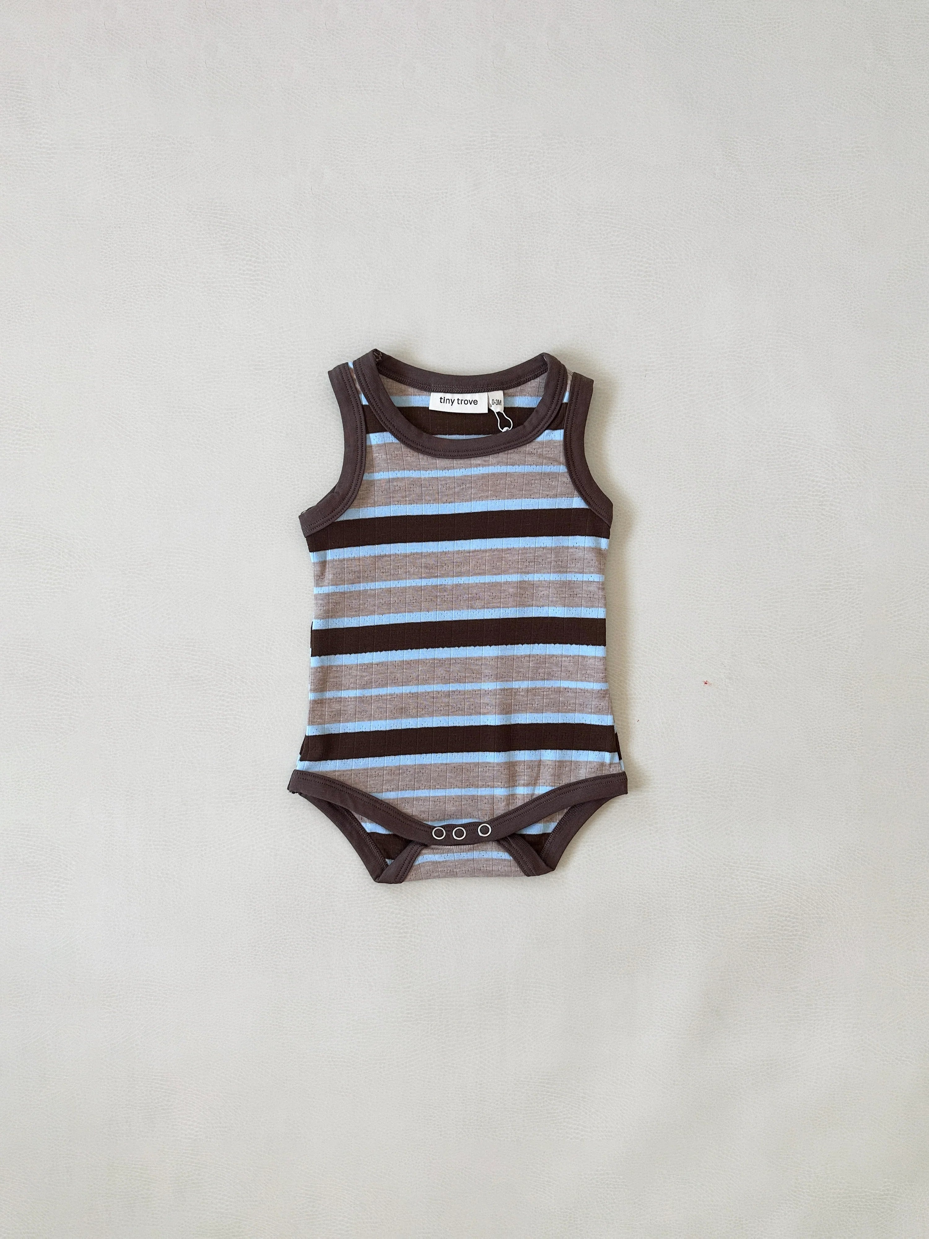 Tiny Trove - Luca Rib Pointelle Bodysuit Stripe