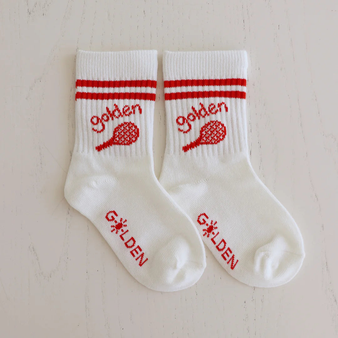 Retro Boy Socks Vanilla/Red