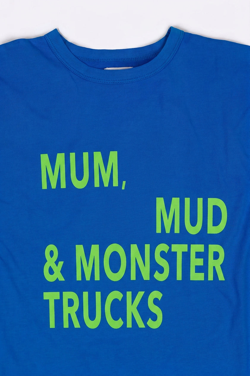 Bbobbie - MMM Tee Blue/Lime Green