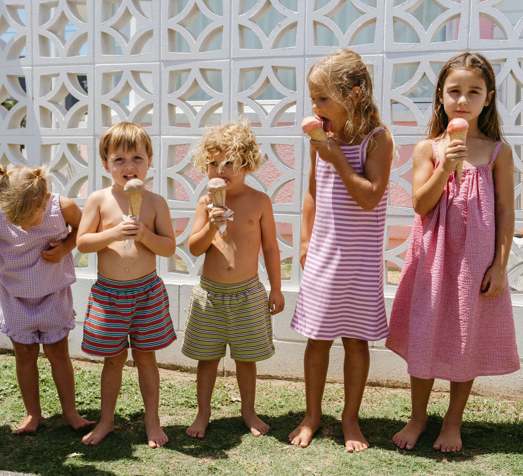 Loaila - Zulu Dress Berry Stripe