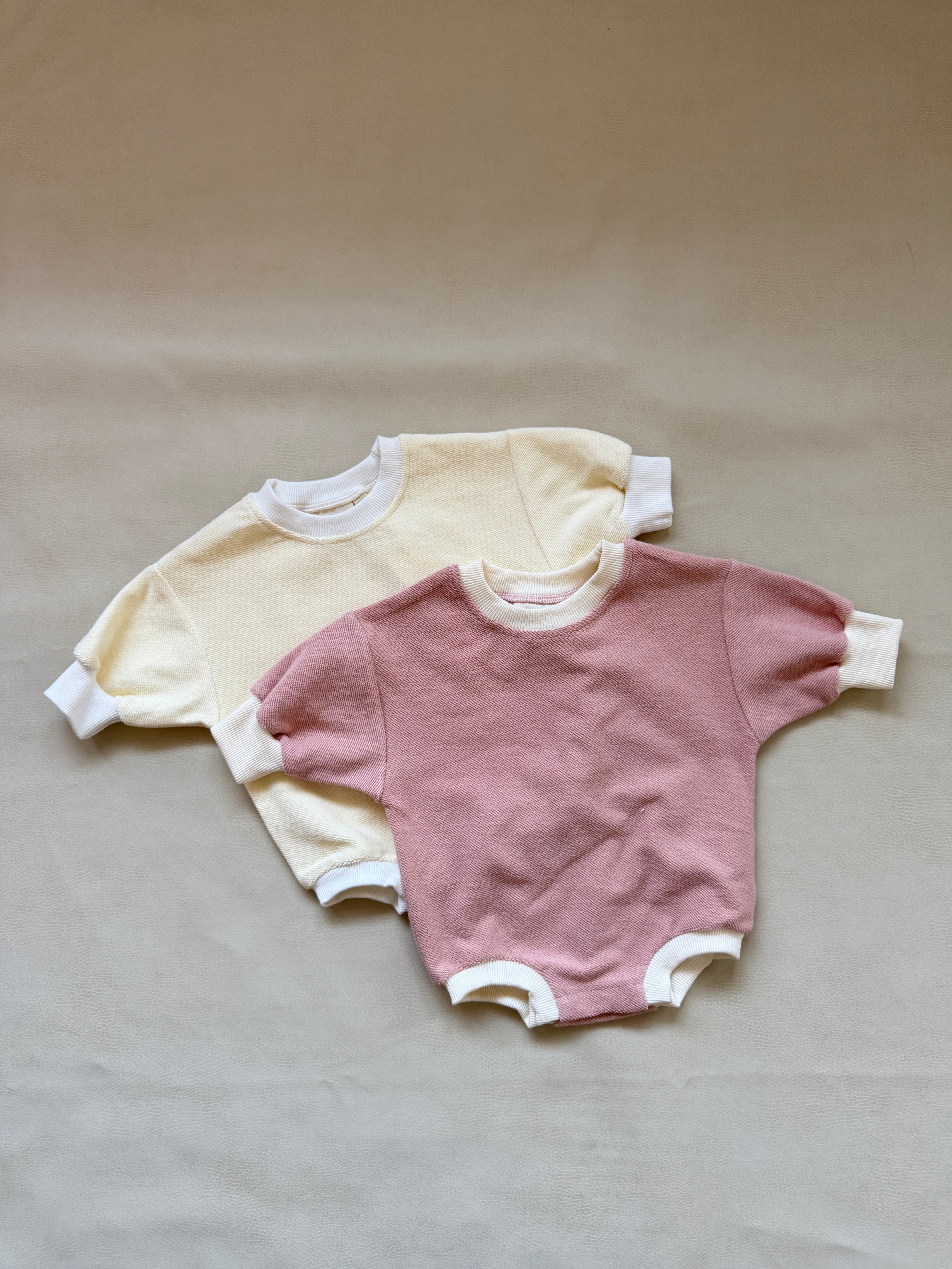 Tiny Trove - Maisie French Terry Bodysuit Pink
