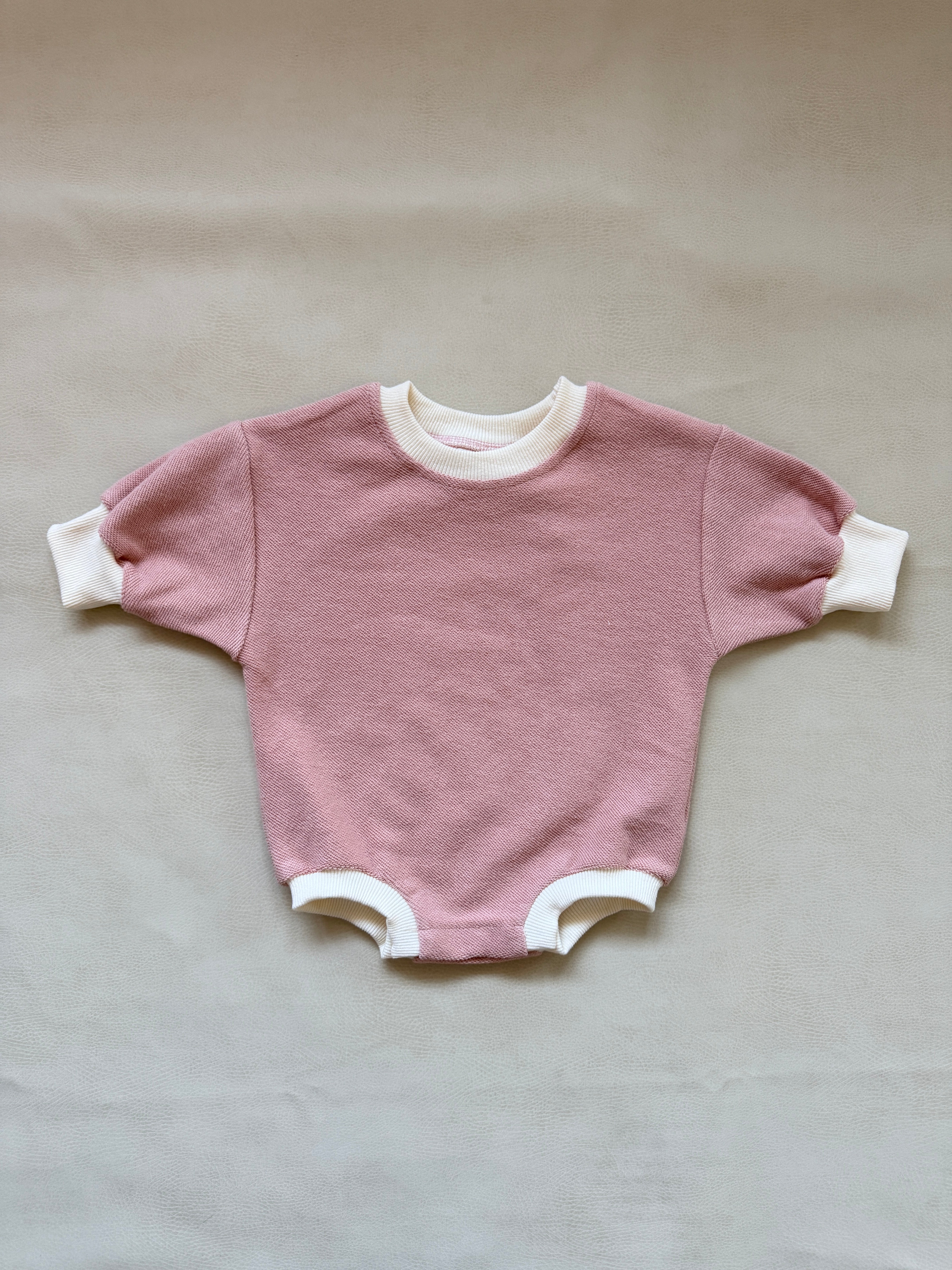 Tiny Trove - Maisie French Terry Bodysuit Pink