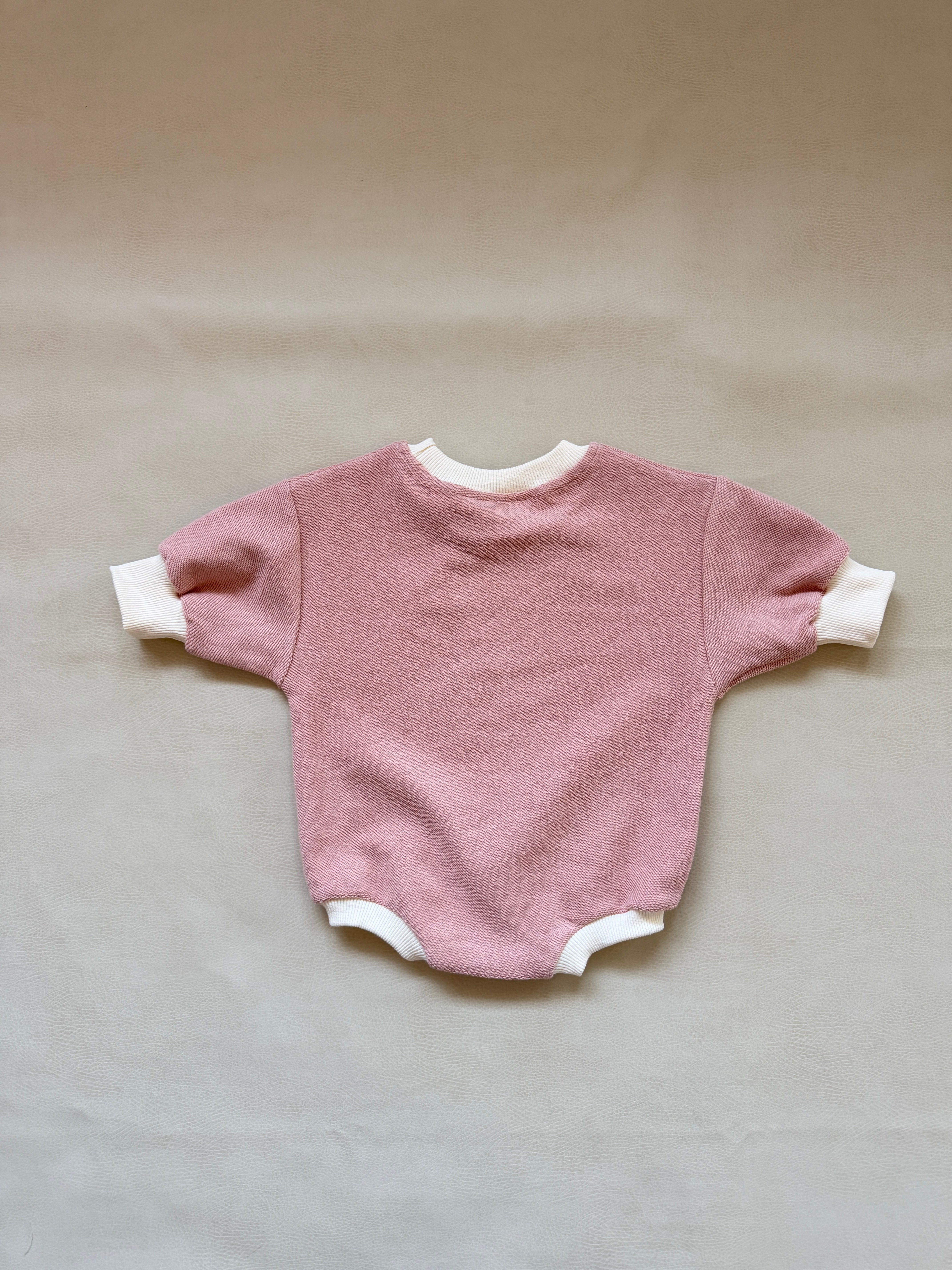 Tiny Trove - Maisie French Terry Bodysuit Pink