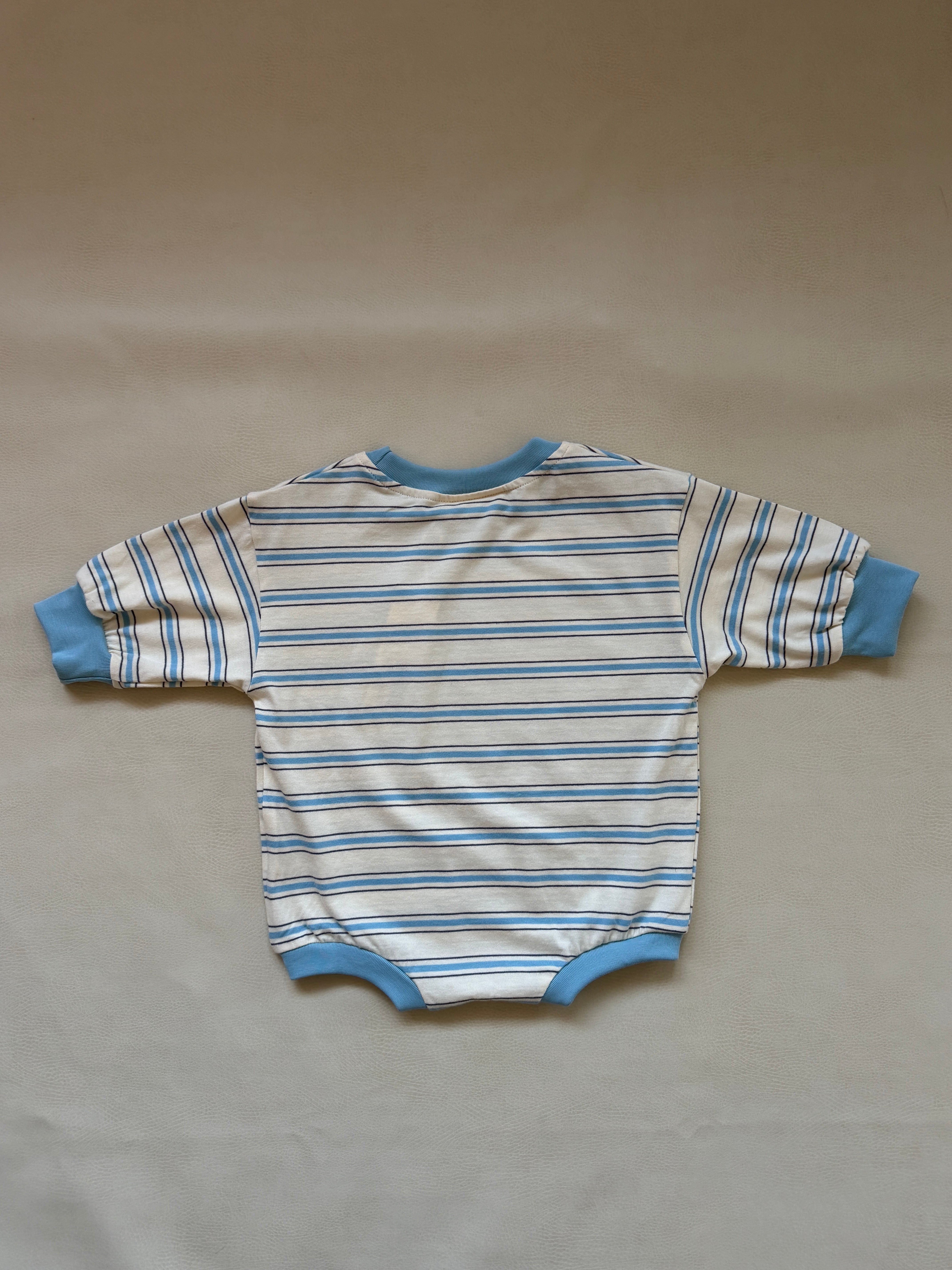 Tiny Trove - Mattie Stripe Bodysuit Cream/Blue