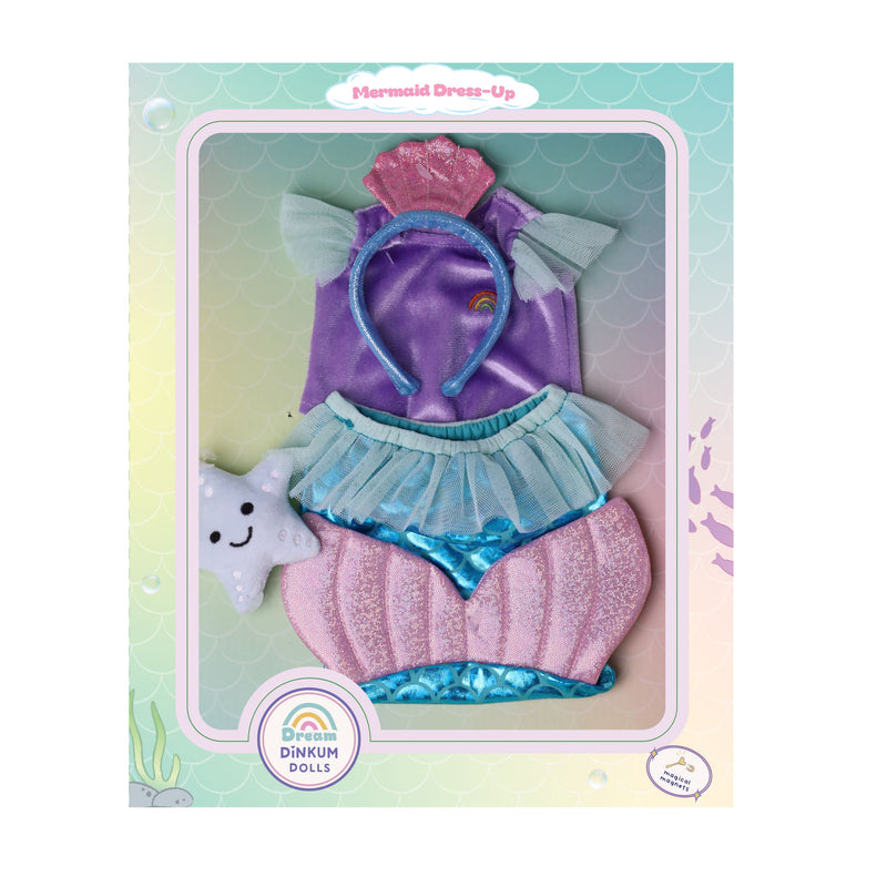 Dinkum Mermaid Dress-up Set on doll