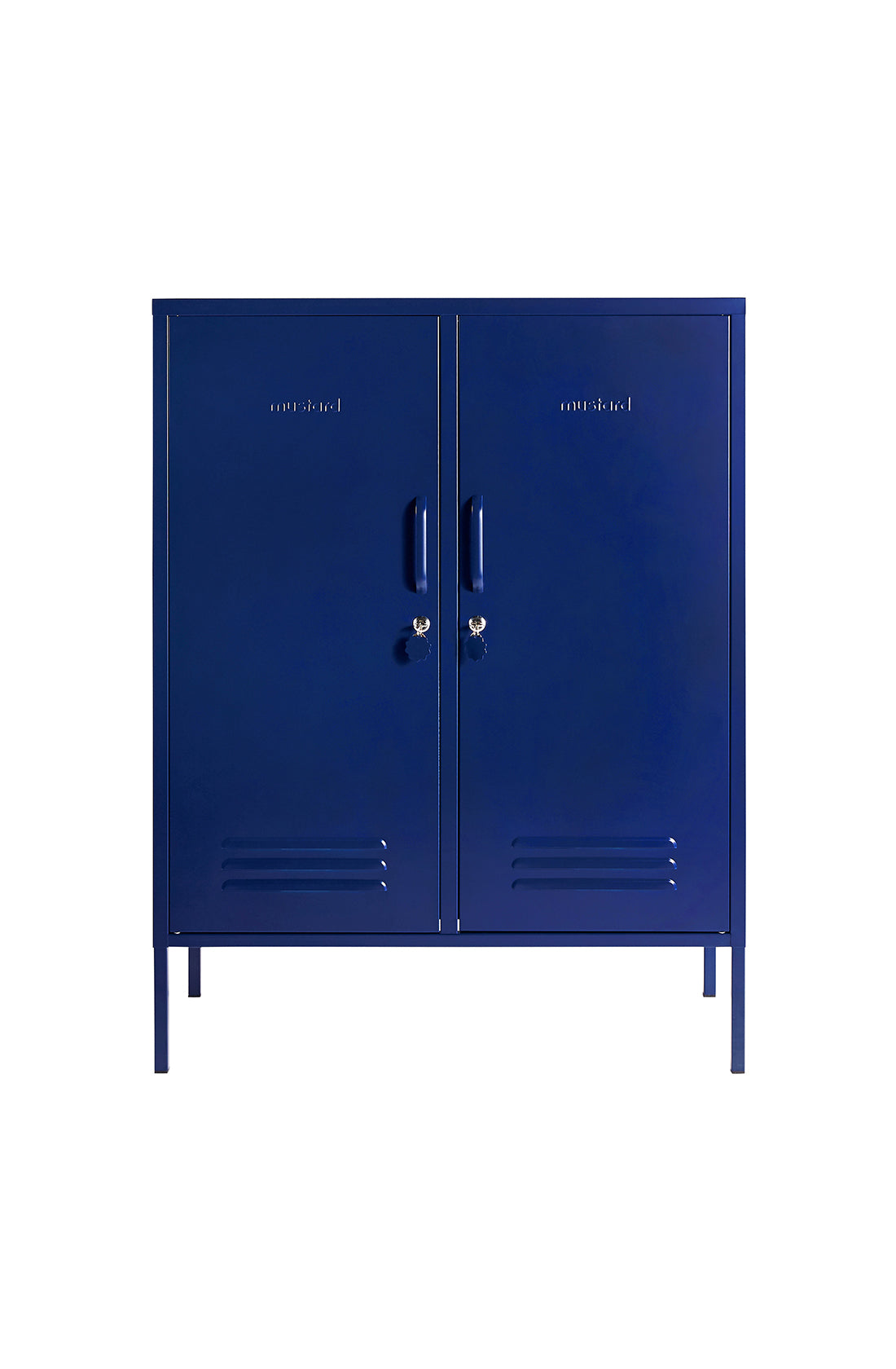 The midi locker in navy.