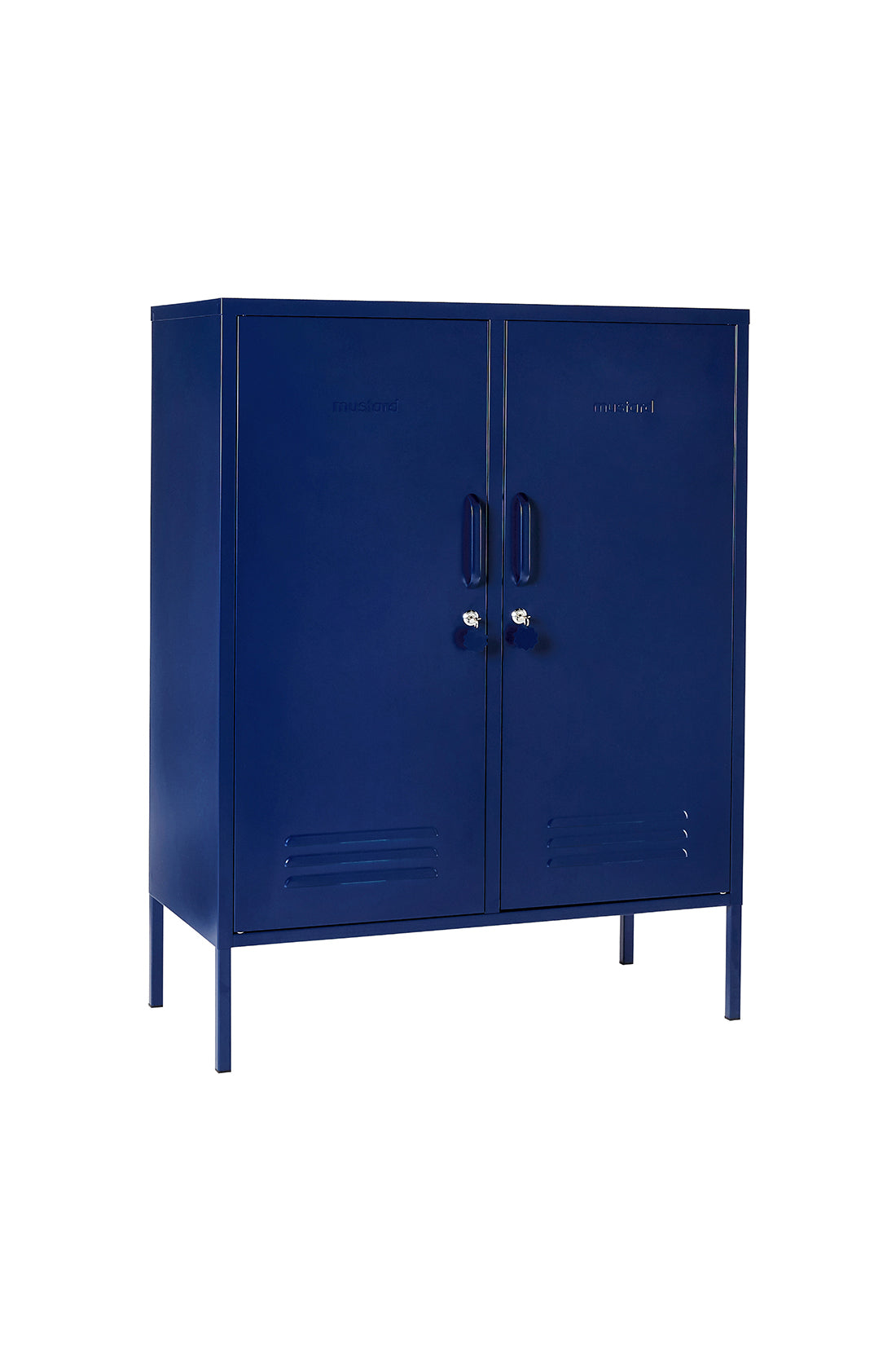 The midi locker in navy.