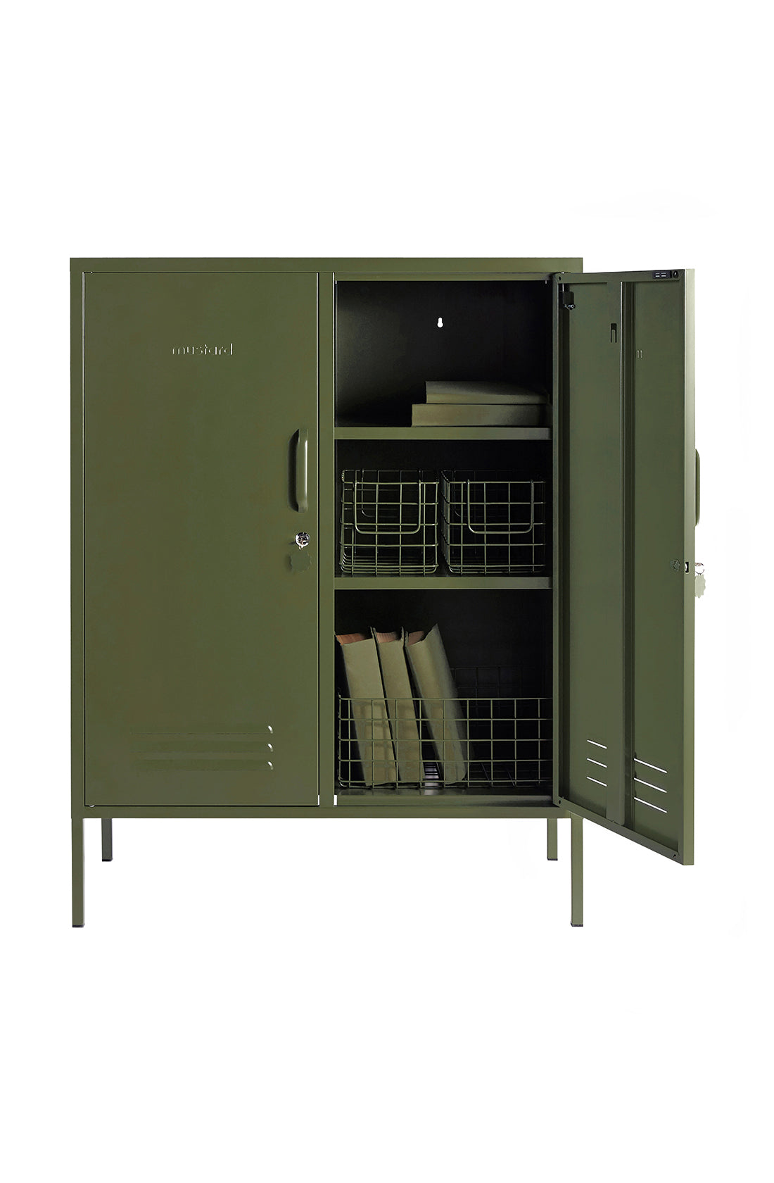 The midi locker in olive.