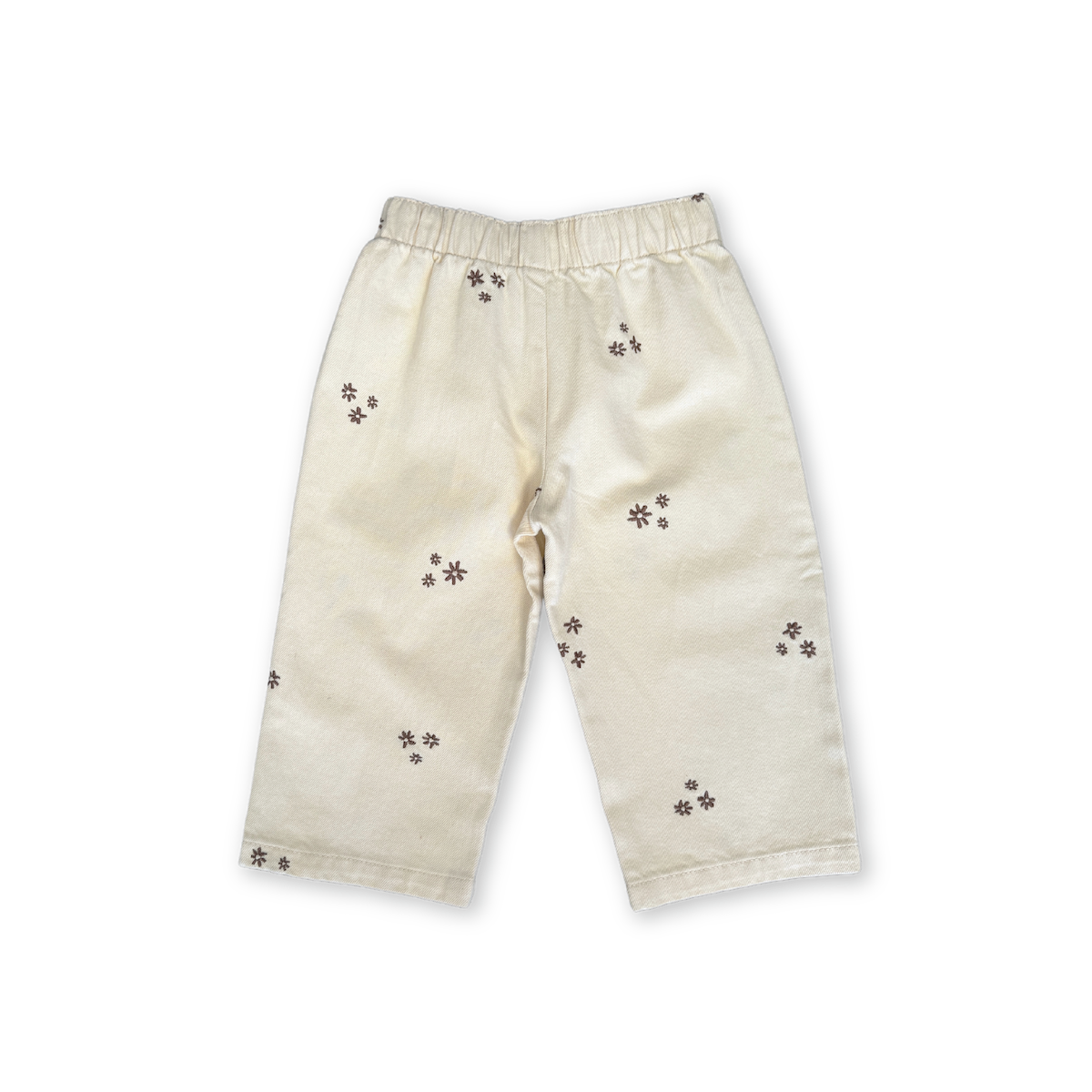 Grown - Organic Denim Wild Flower Embroidery Pant Milk