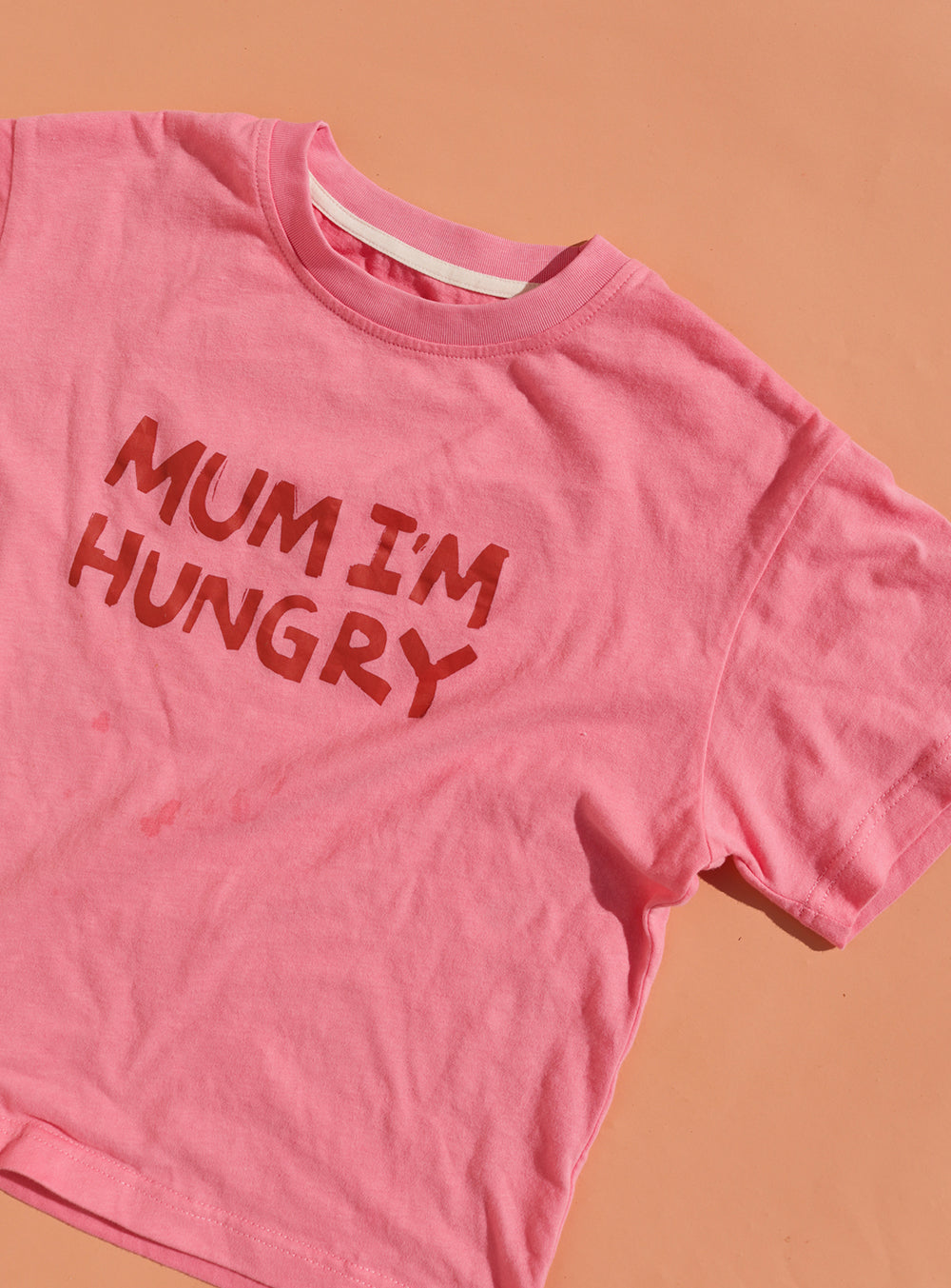 Small Swim Club - Mum I'm Hungry T-Shirt Pink