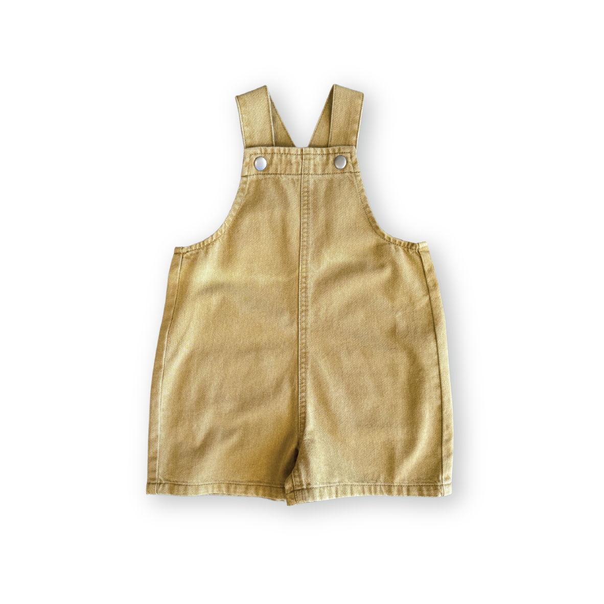 Grown - Organic Everyday Twill Short Overalls Mustard