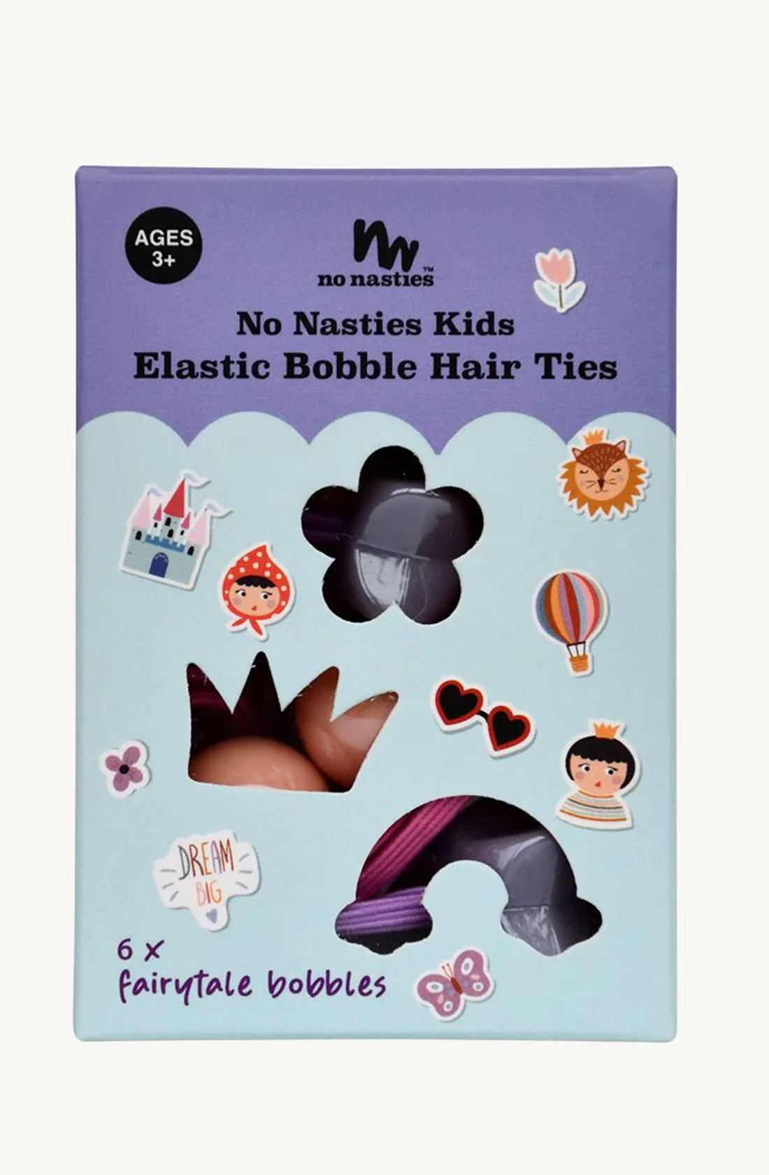 A box of no nasties kids elastic bobble hair ties.