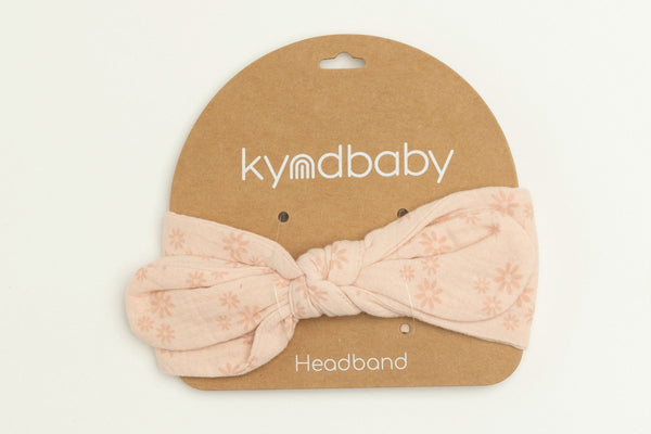 Woven headband in ditsy floral in packaging