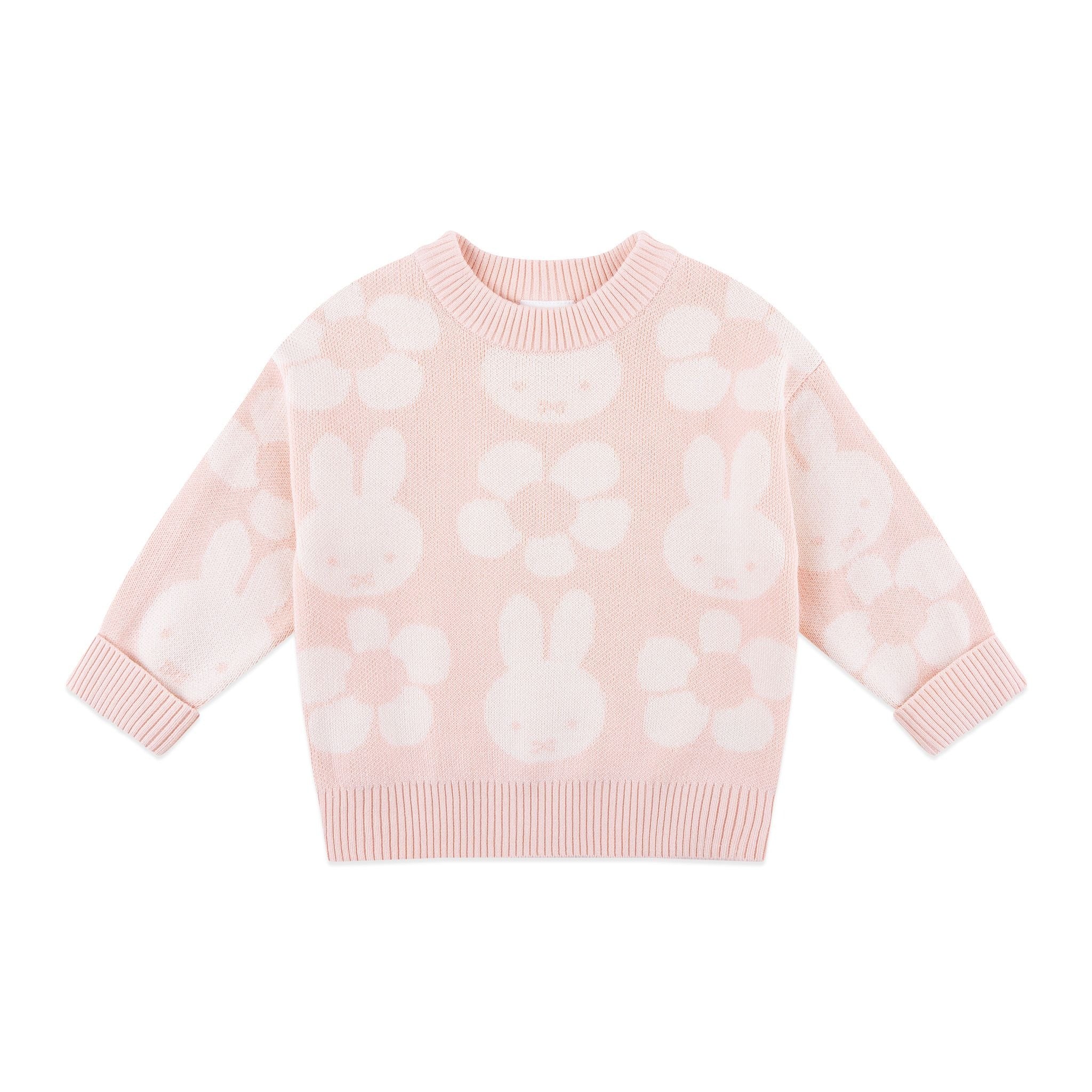 Kynd Baby - Miffy Jacquard Knit Jumper Baby Pink