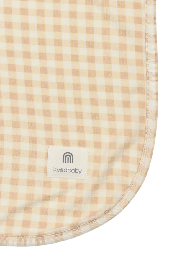 Close up of Neutral Gingham swaddle