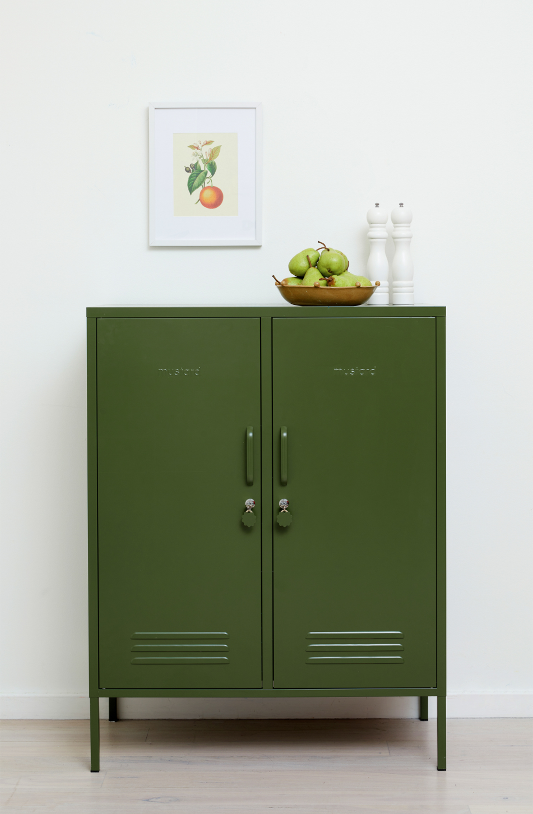 The midi locker in olive.