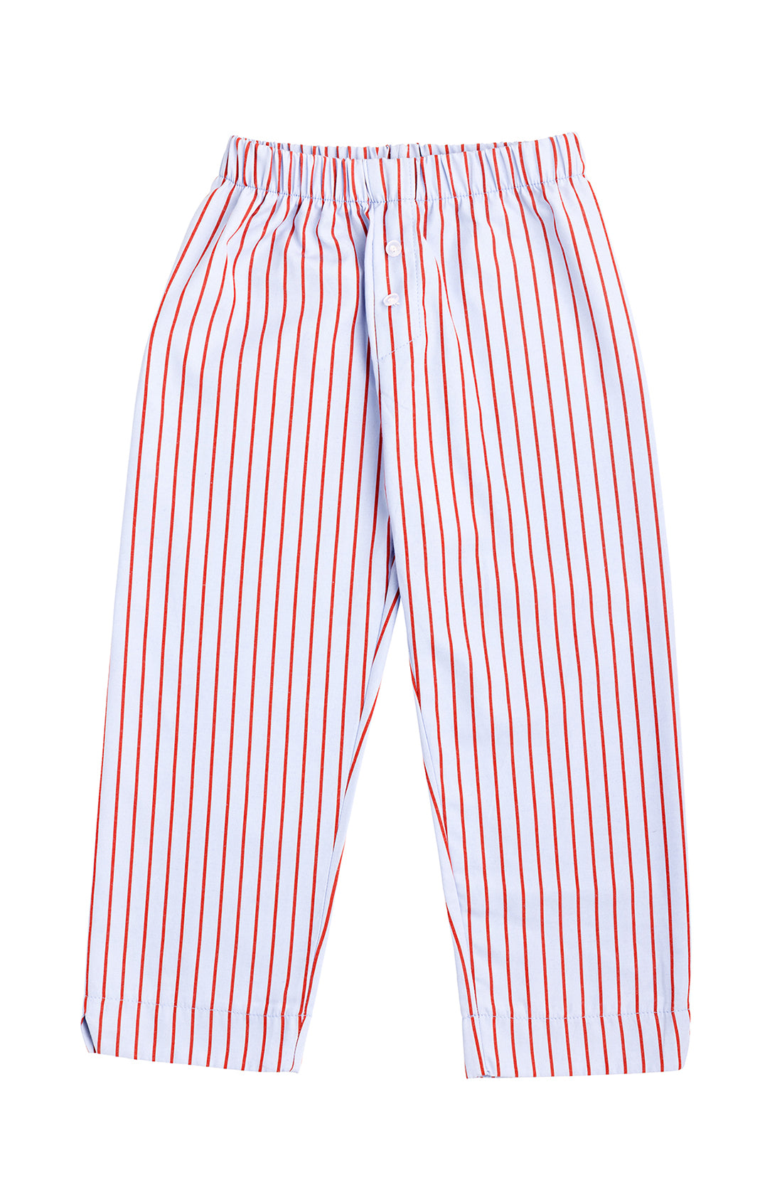 The party pant blue and red striped.