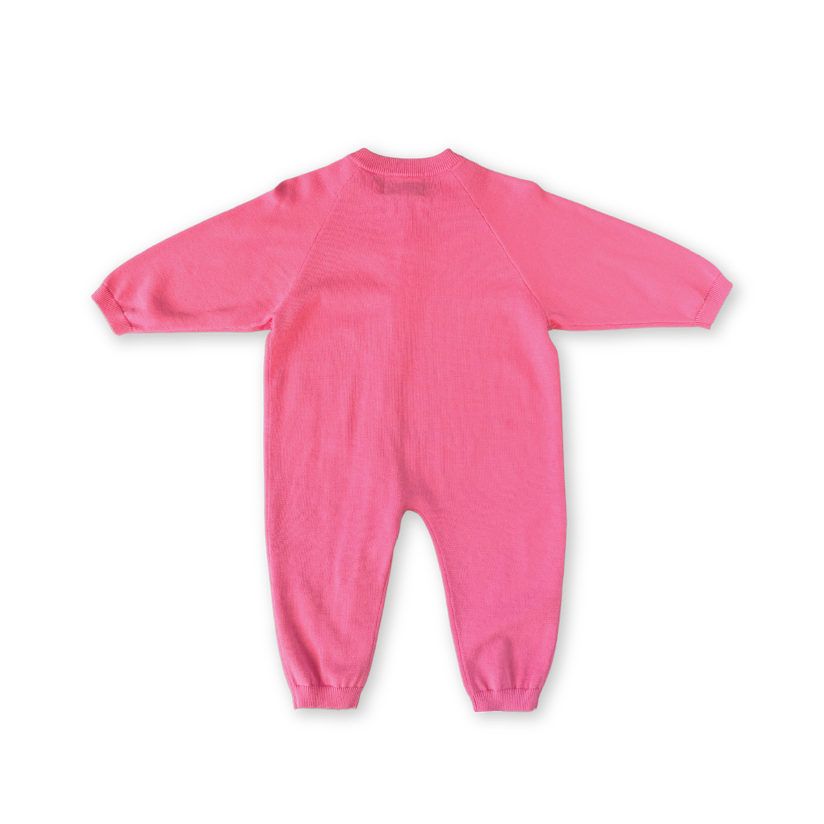 Grown - Organic Knit Zipper Starsuit Bright Sorbet