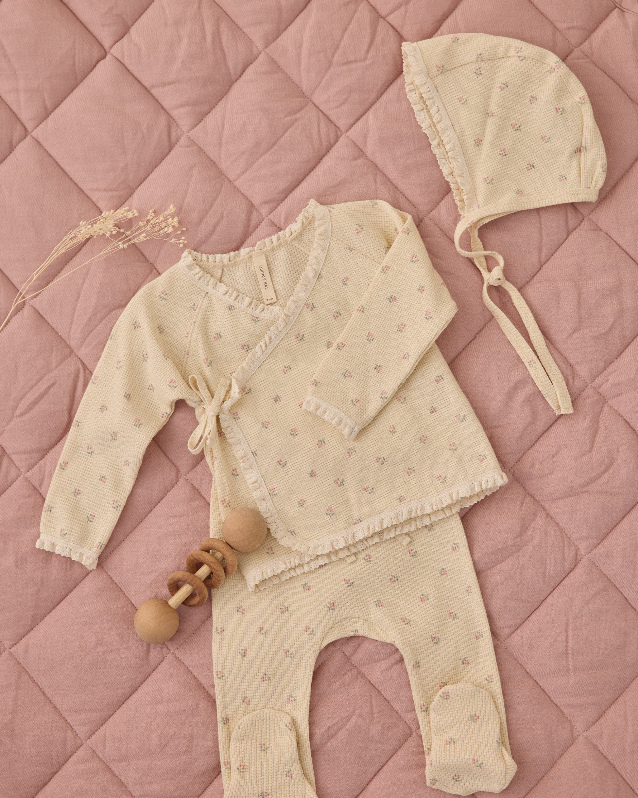 Quincy Mae - Take Home Set Mauve Ditsy