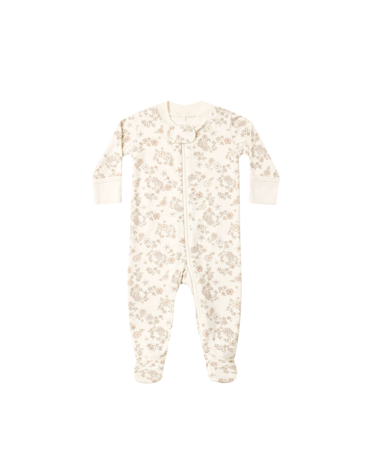 Zip Long Sleeve Sleeper Footie Floral Vine