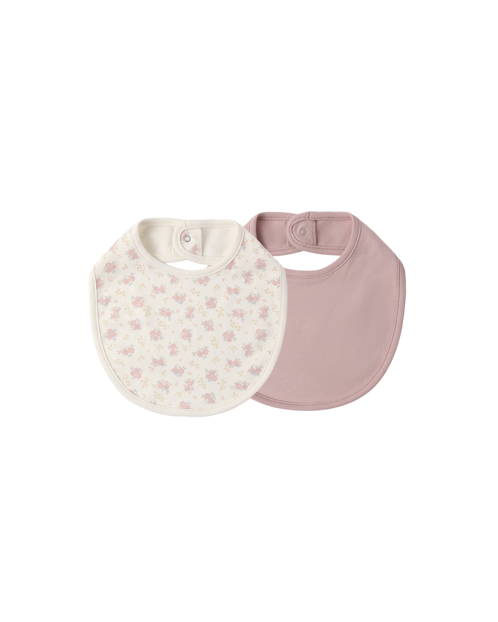 Quincy Mae - Jersey Snap Bib Pack Flower Field/Mauve