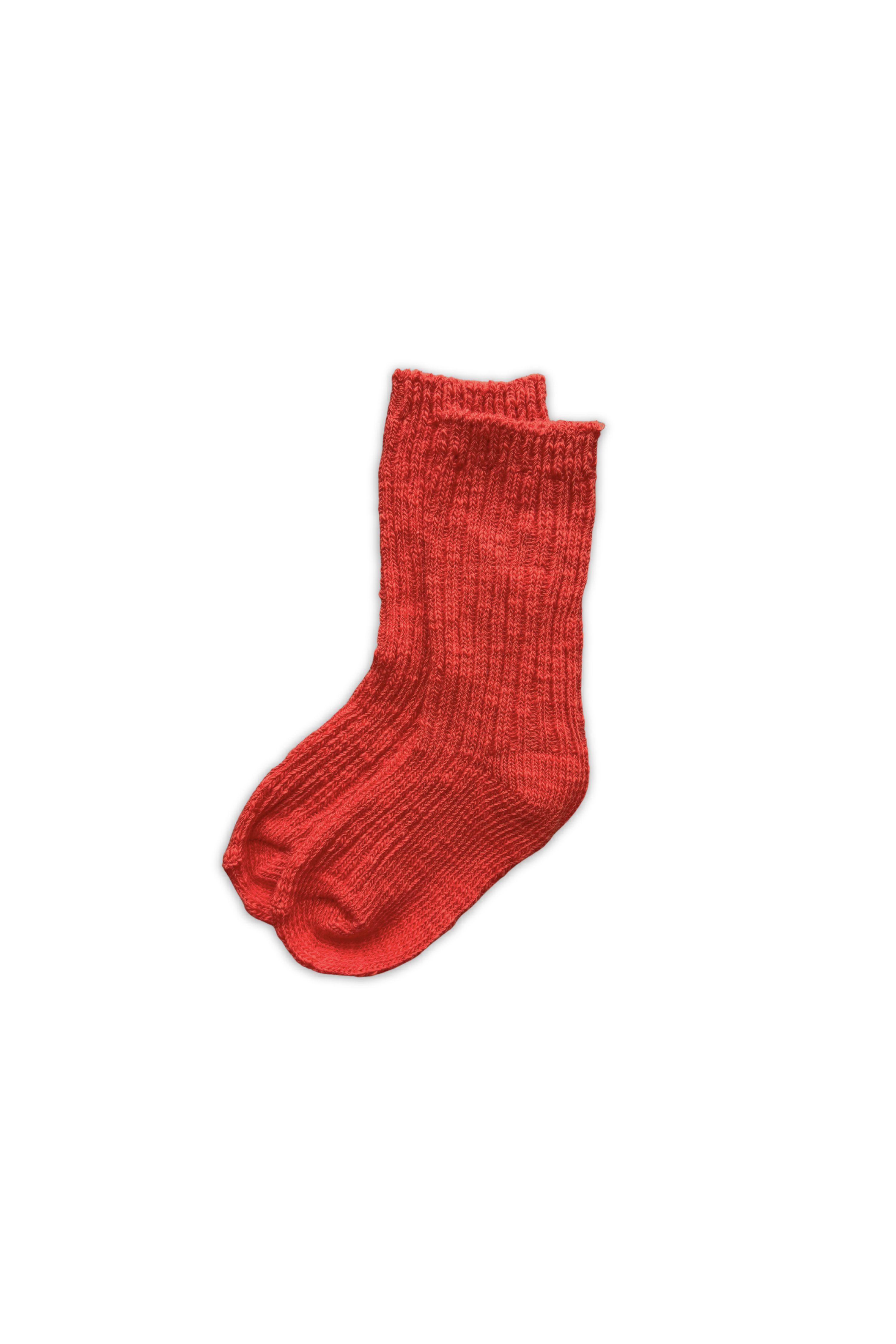 Grown - Cotton Slub Chunky Rib Socks Sauce