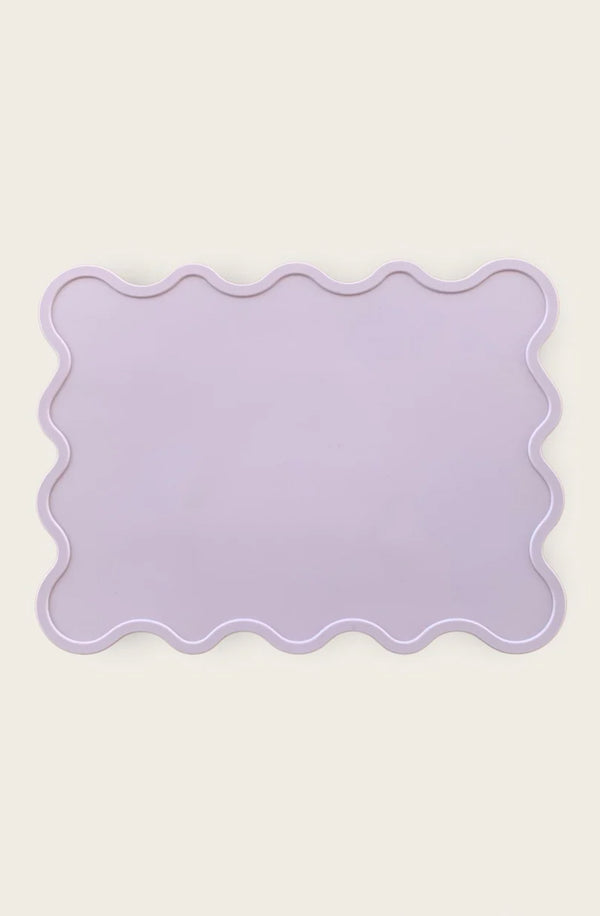 Lilac placemat on white background