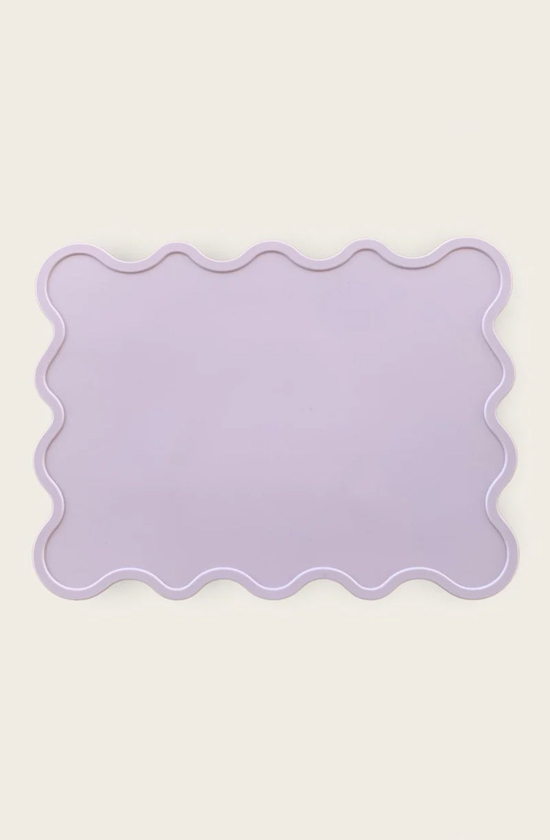 Lilac placemat on white background