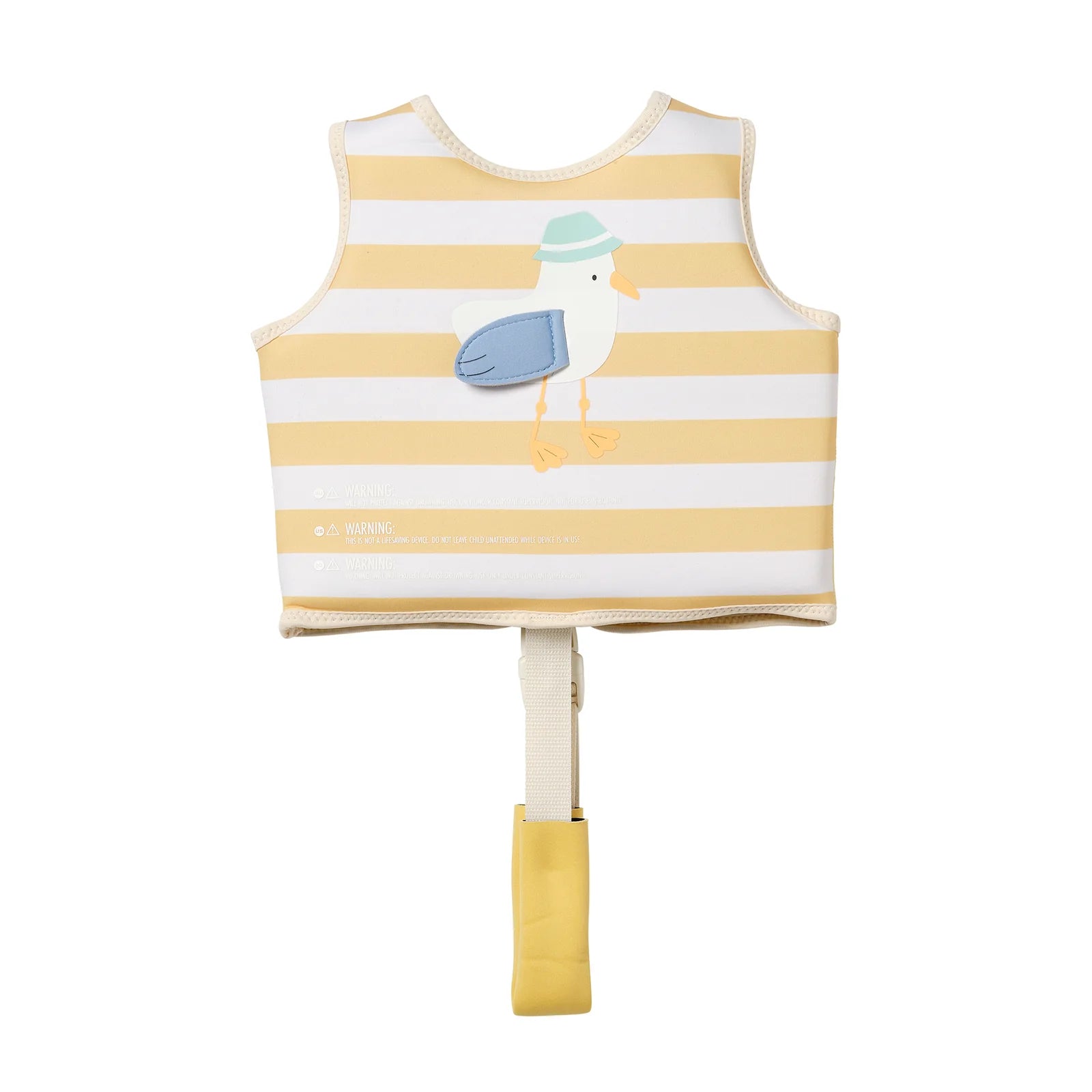 SUNNYLIFE - Kids Swim Vest Sammy the Seagull Mustard Stripe