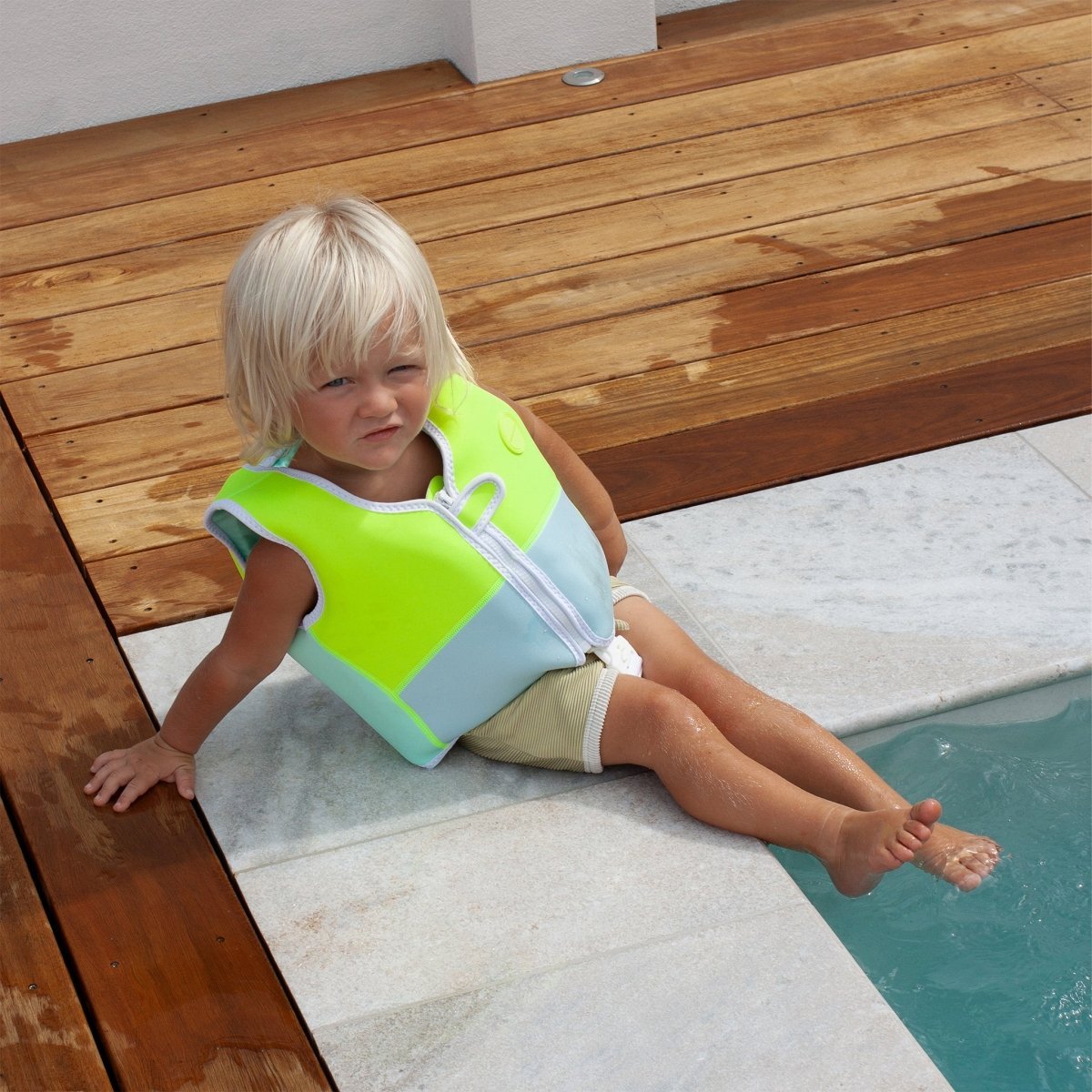 SUNNYLIFE Salty the Shark Swim Vest lifestyle shot