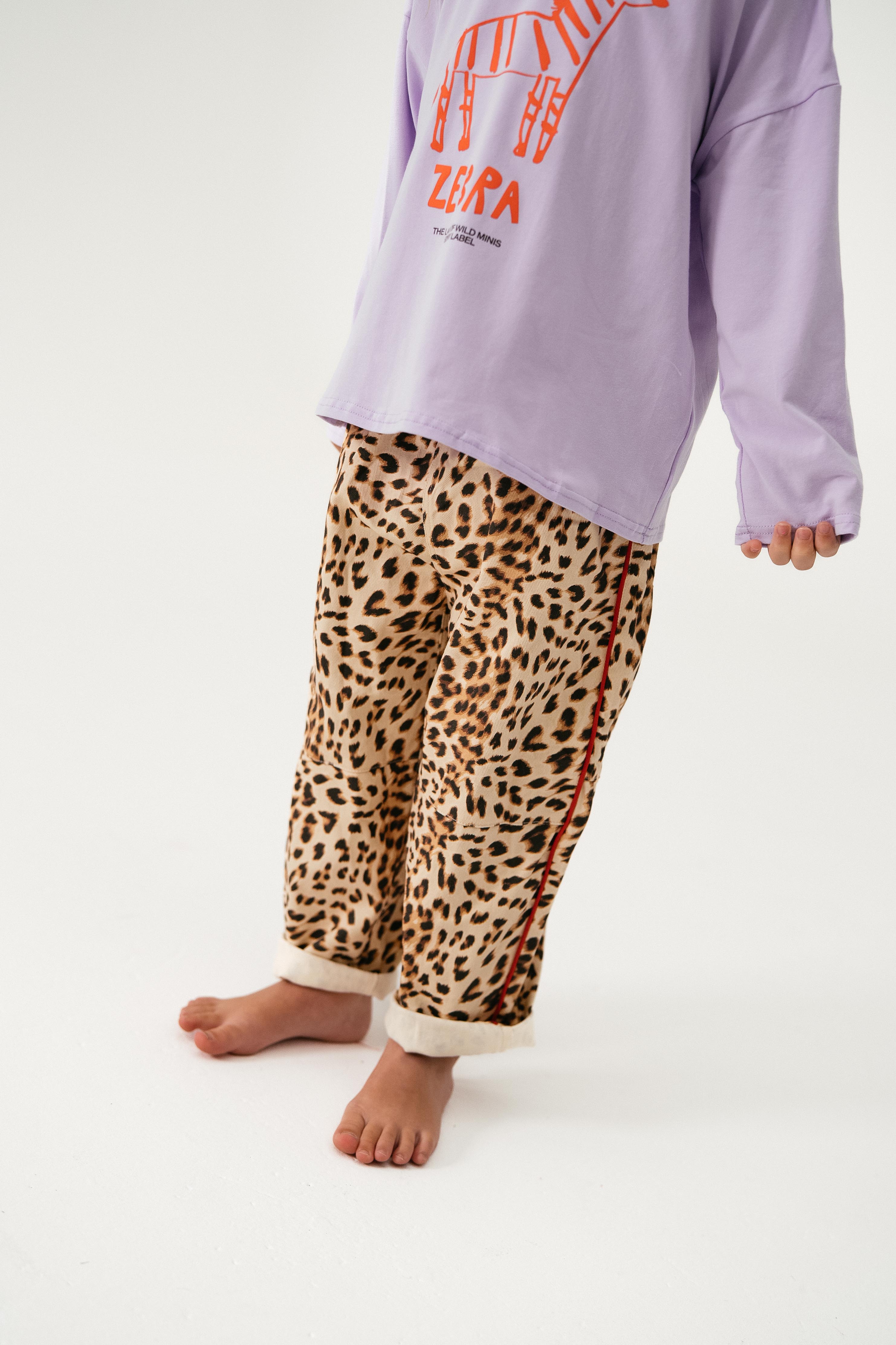 Sonny Label - Animal Twill Pants Leopard