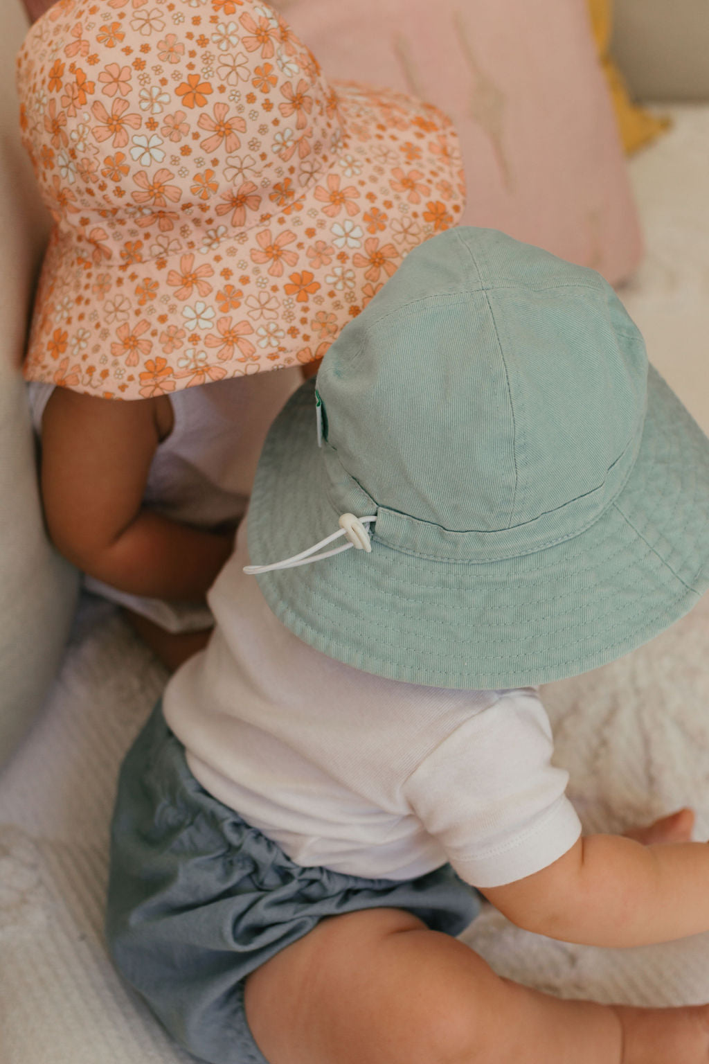 Acorn Kids - Blue Wide Brim Infant Hat