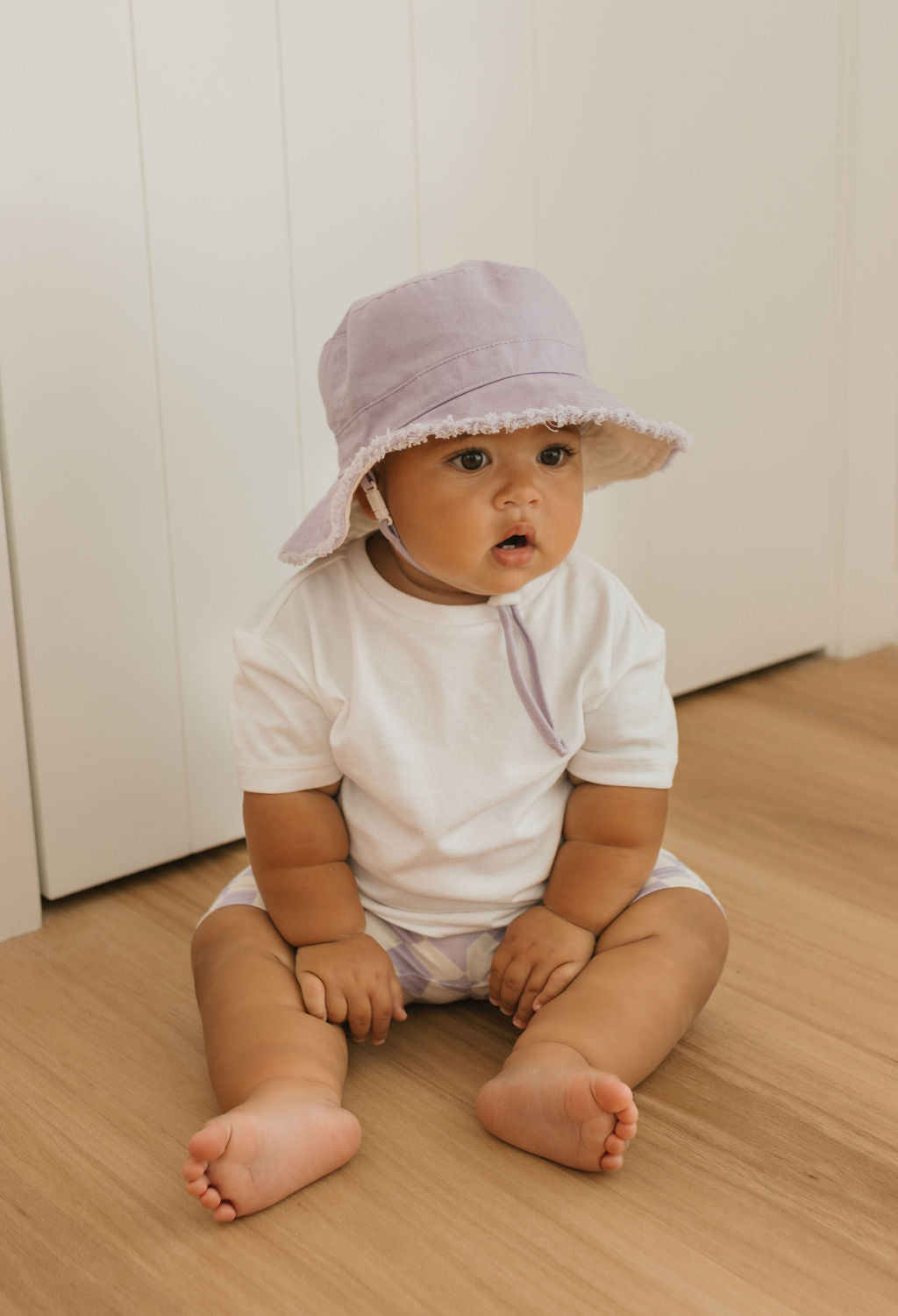 Acorn Kids - Lavender Frayed Bucket Hat