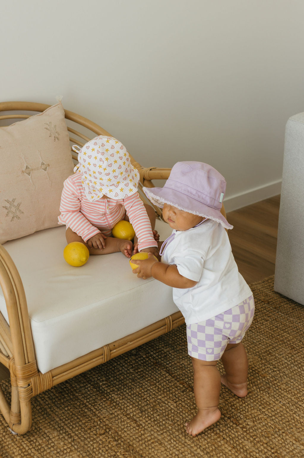Acorn Kids - Lavender Frayed Bucket Hat