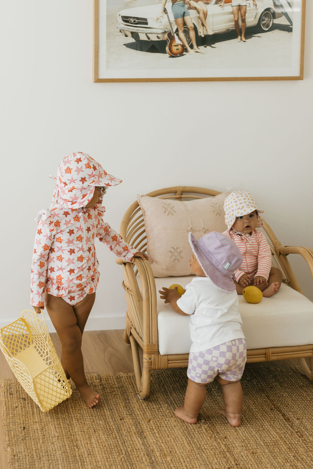 Acorn Kids - Lavender Frayed Bucket Hat