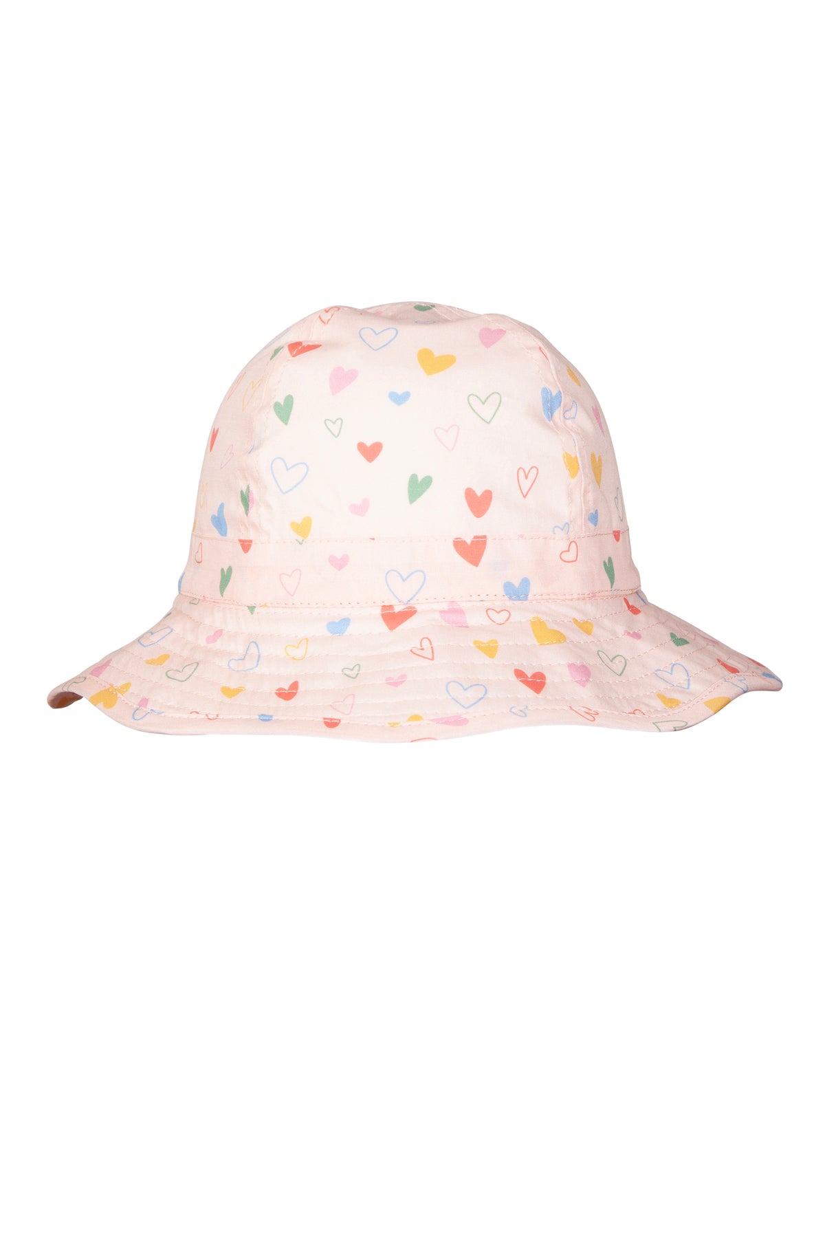 Acorn Kids - Floating Hearts Wide Brim Infant Hat