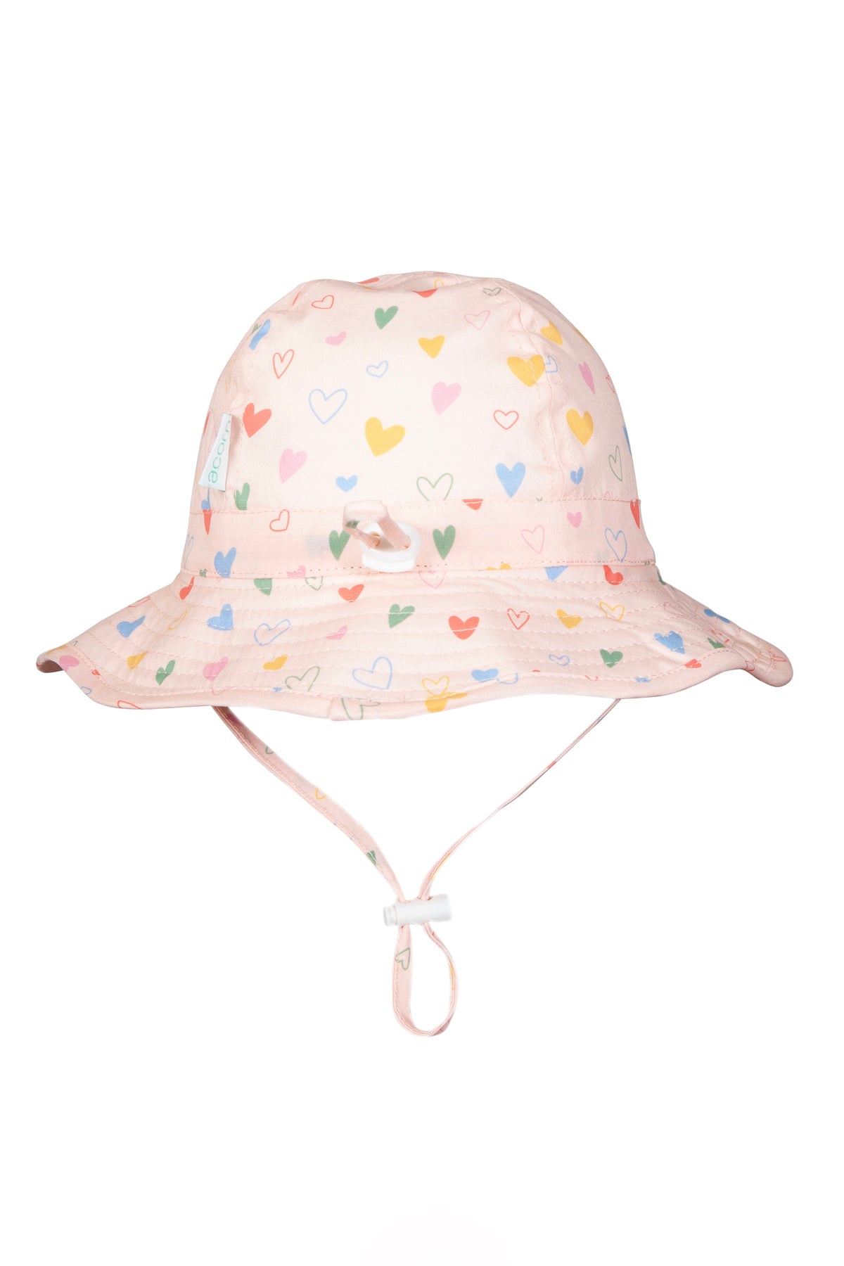 Acorn Kids - Floating Hearts Wide Brim Infant Hat