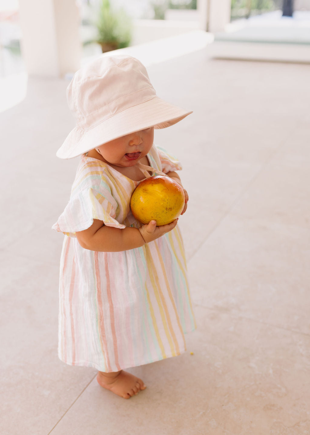 Acorn Kids - Oatmeal Wide Brim Bucket Hat