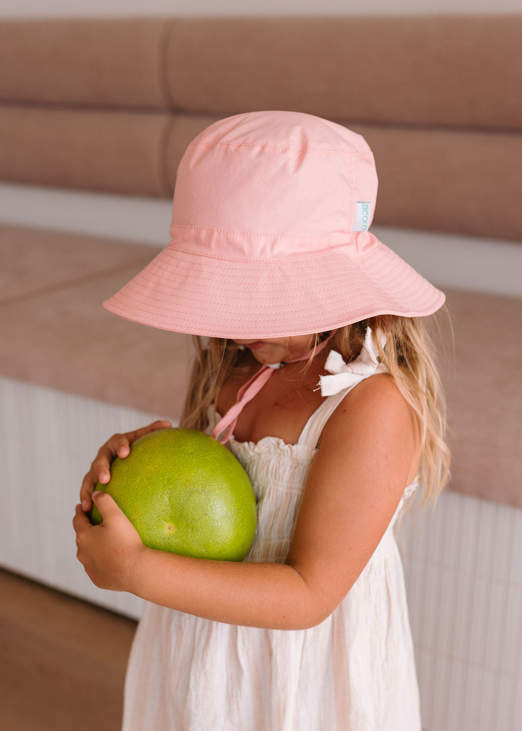 Acorn Kids - Blush Wide Brim Bucket Hat