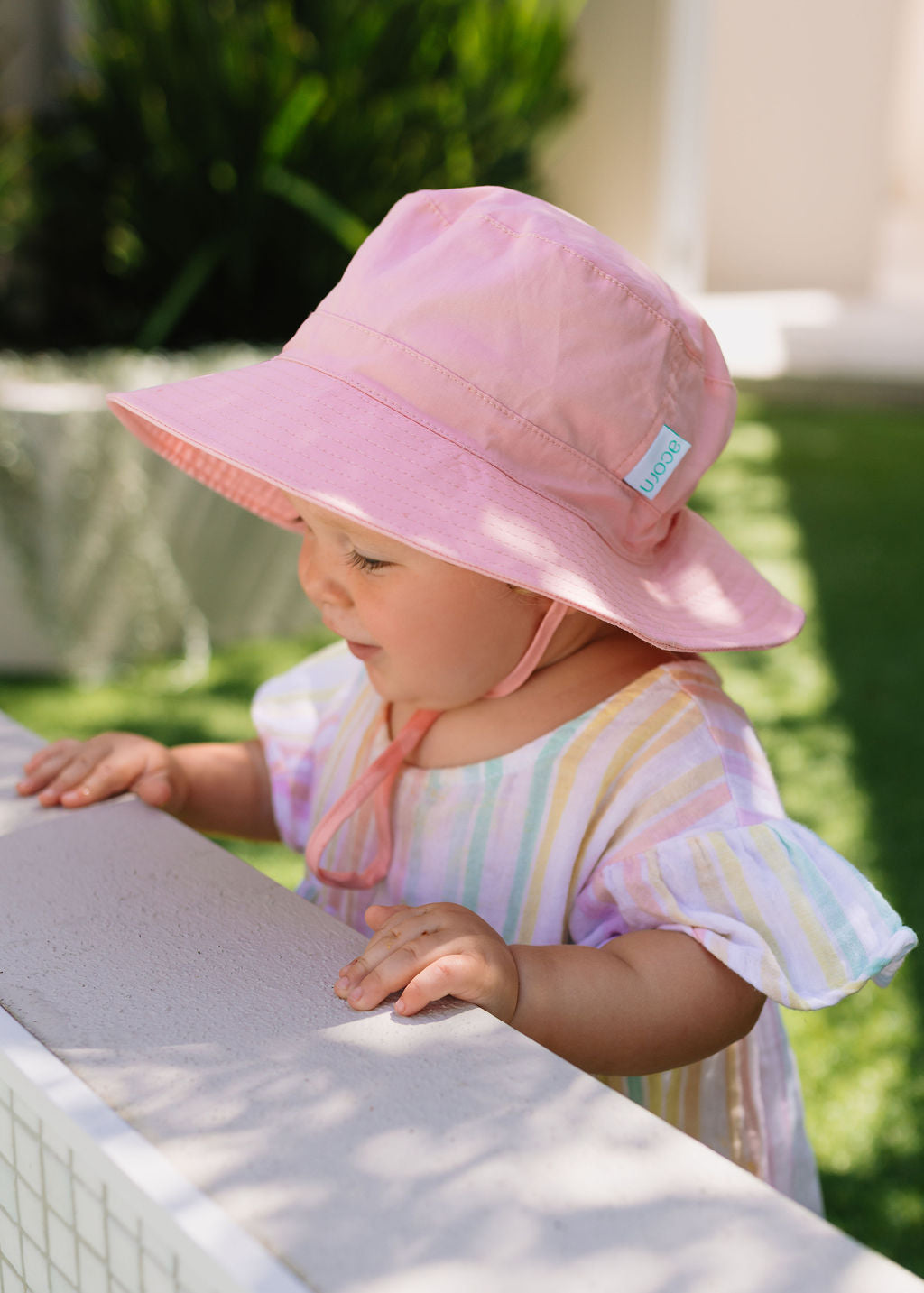 Acorn Kids - Blush Wide Brim Bucket Hat