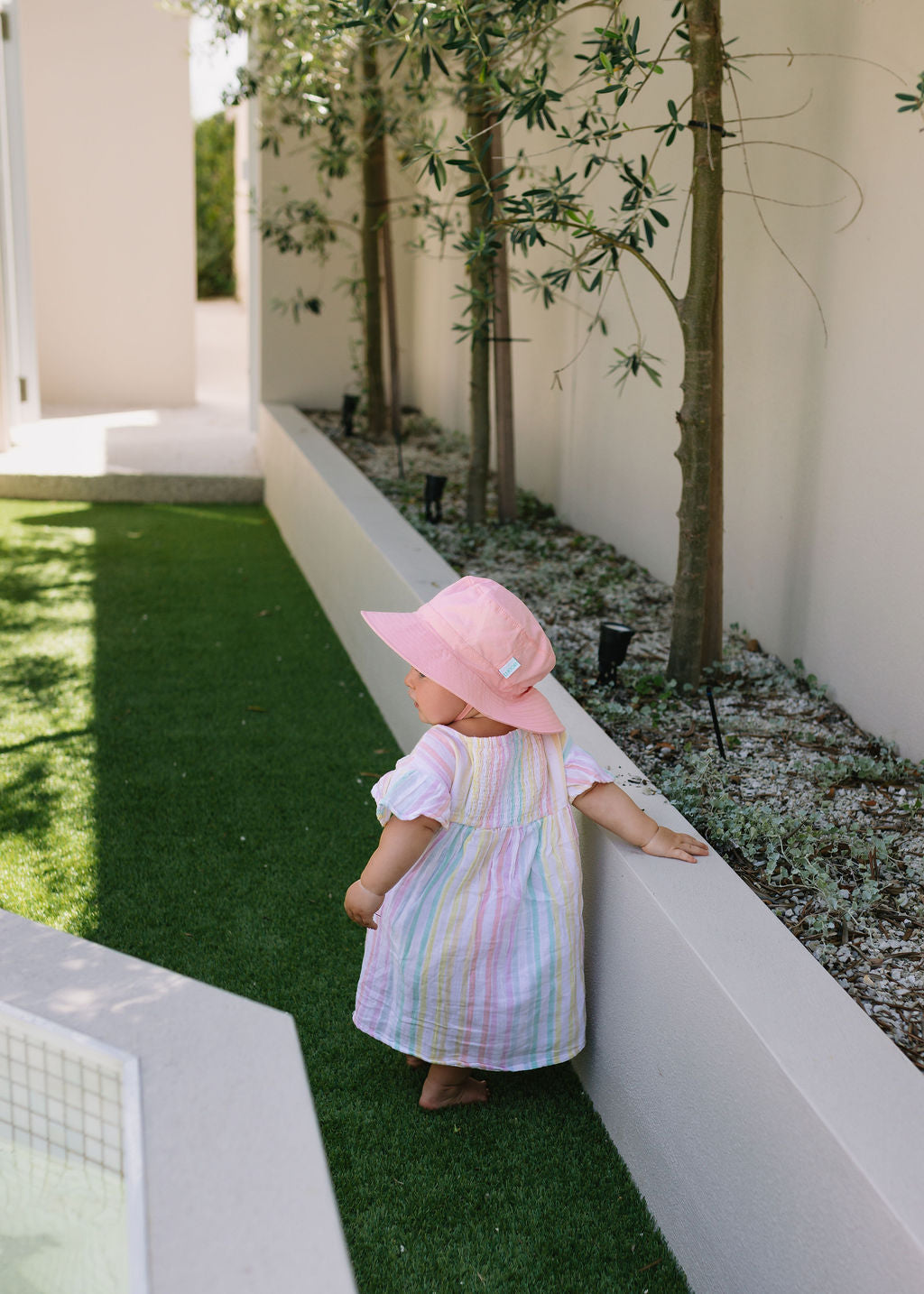 Acorn Kids - Blush Wide Brim Bucket Hat