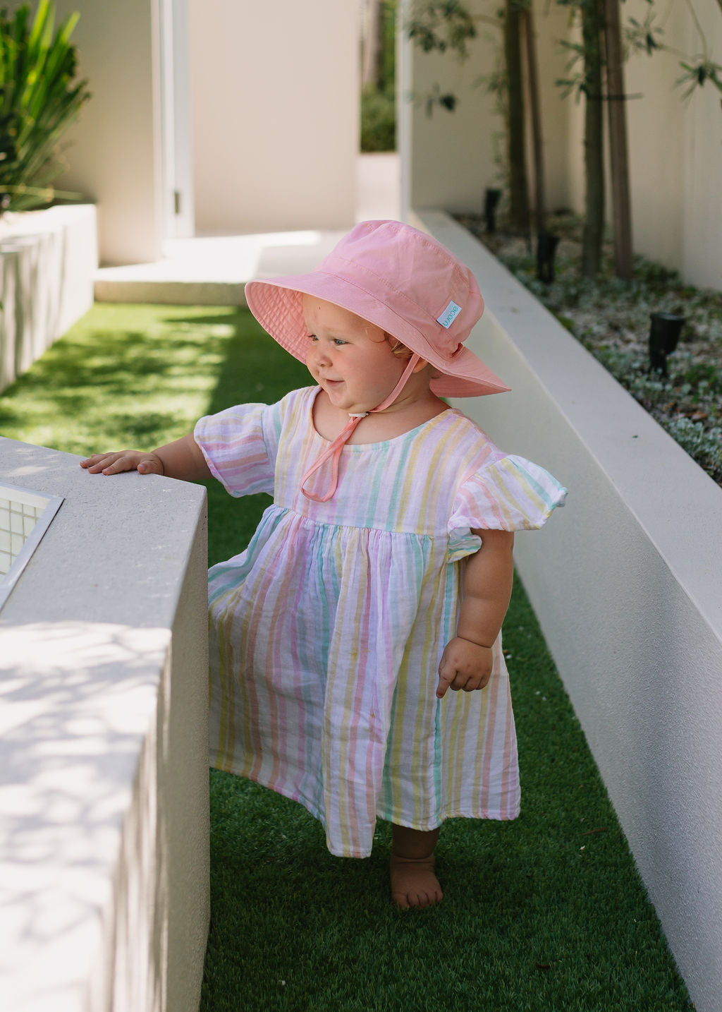 Acorn Kids - Blush Wide Brim Bucket Hat