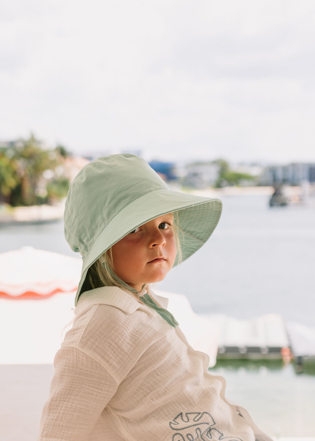 Acorn Kids - Sage Wide Brim Bucket Hat