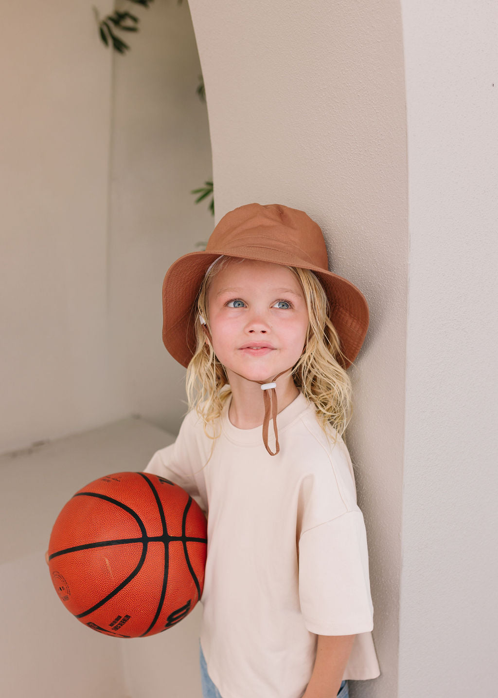 Acorn Kids - Coffee Wide Brim Bucket Hat