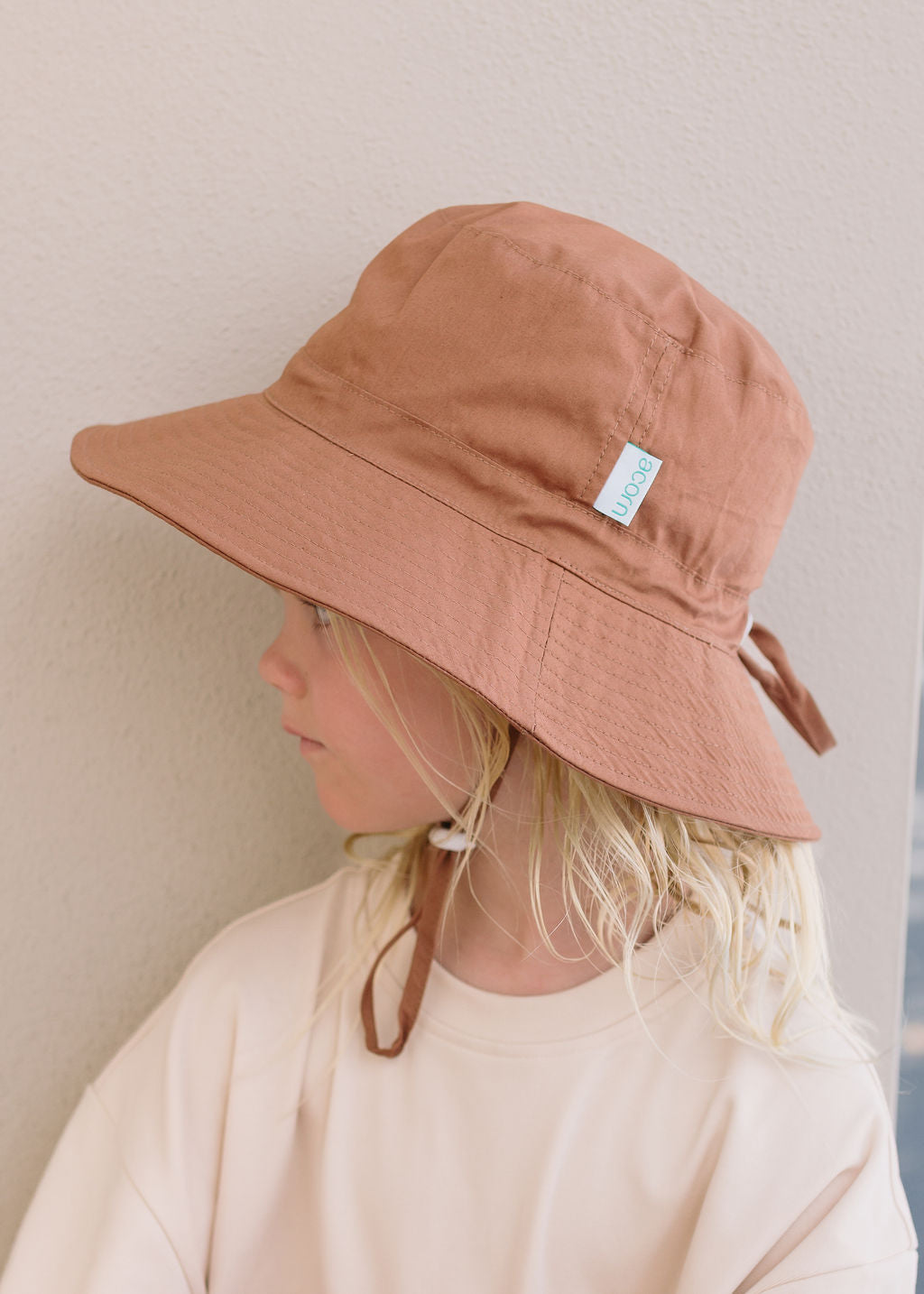Acorn Kids - Coffee Wide Brim Bucket Hat