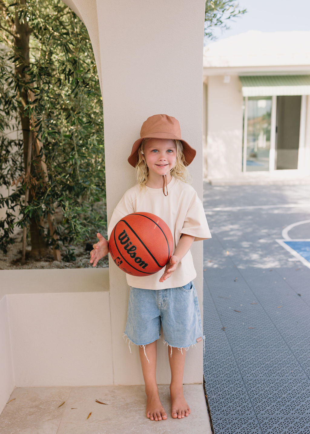 Acorn Kids - Coffee Wide Brim Bucket Hat