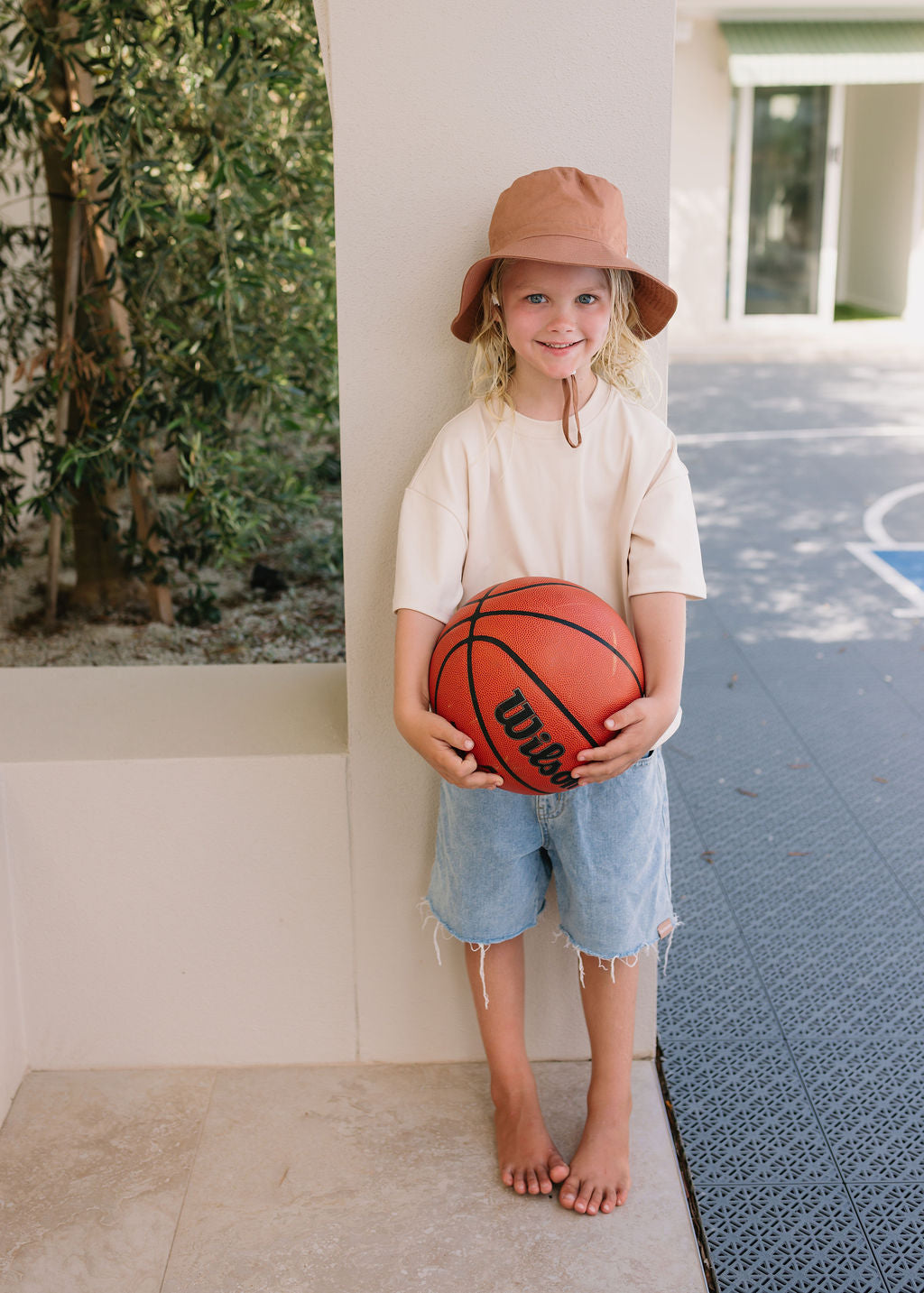 Acorn Kids - Coffee Wide Brim Bucket Hat