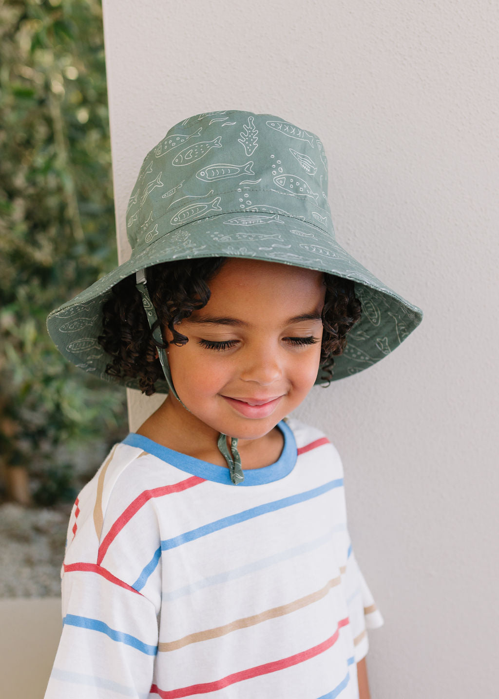 Acorn Kids - School Of Fish Wide Brim Bucket Hat