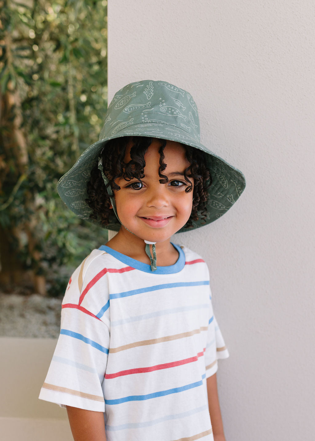 Acorn Kids - School Of Fish Wide Brim Bucket Hat